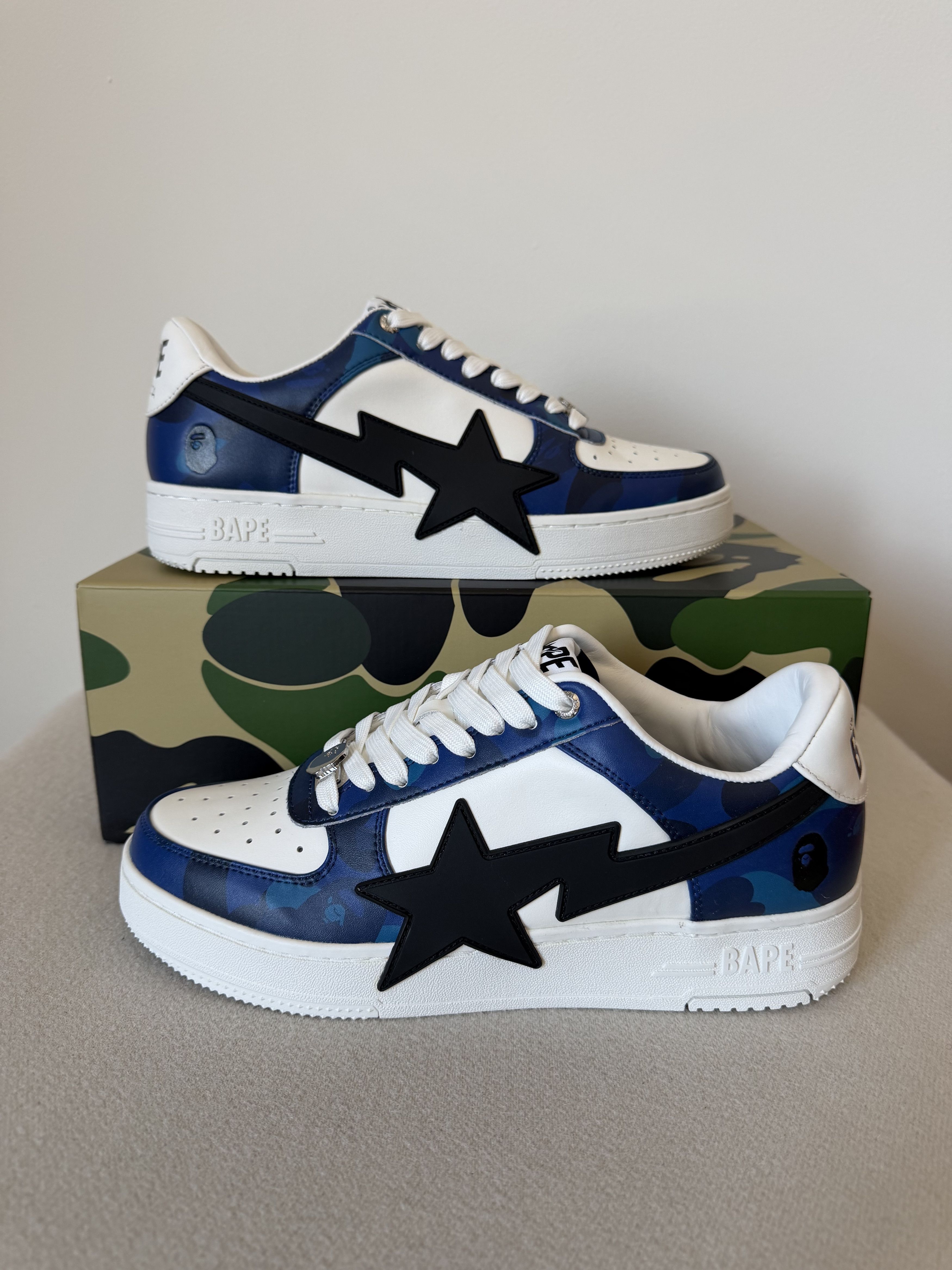 Bape Bape Sta OS #1 Sneakers in Blue Camo Size US 9.5 / EU 42-43 - 2 Thumbnail
