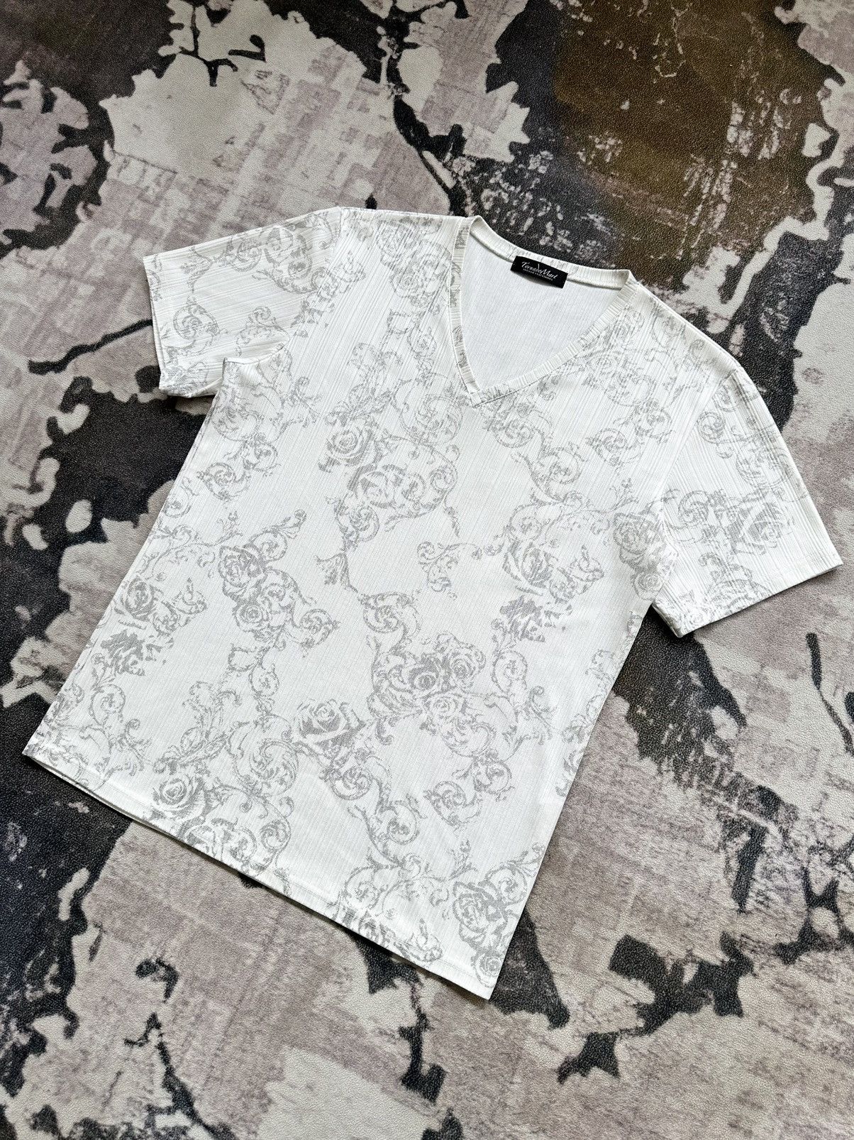 Tornado Mart 00's Tornado Mart floral overprinted mesh tee Size US M / EU 48-50 / 2 - 2 Thumbnail