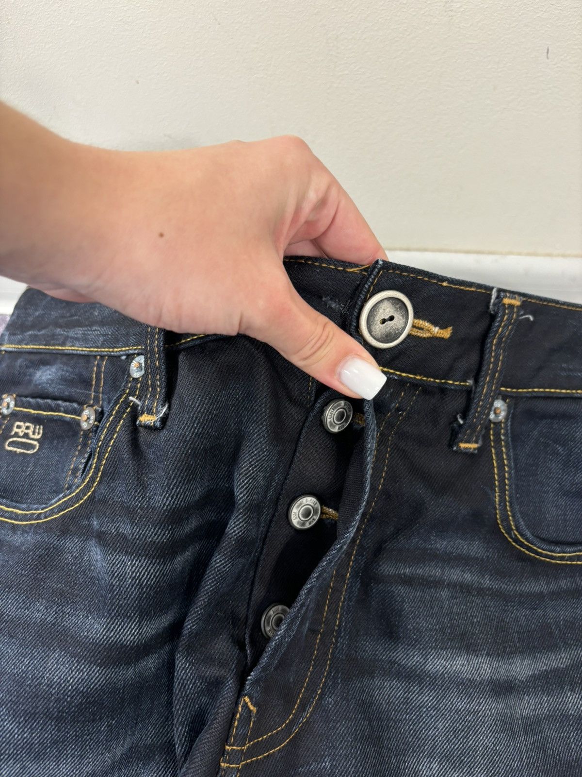 G-Star Vintage G-Star Raw Avant Garde Hype Navy Denim Biker Jeans Size US 33 - 13 Thumbnail