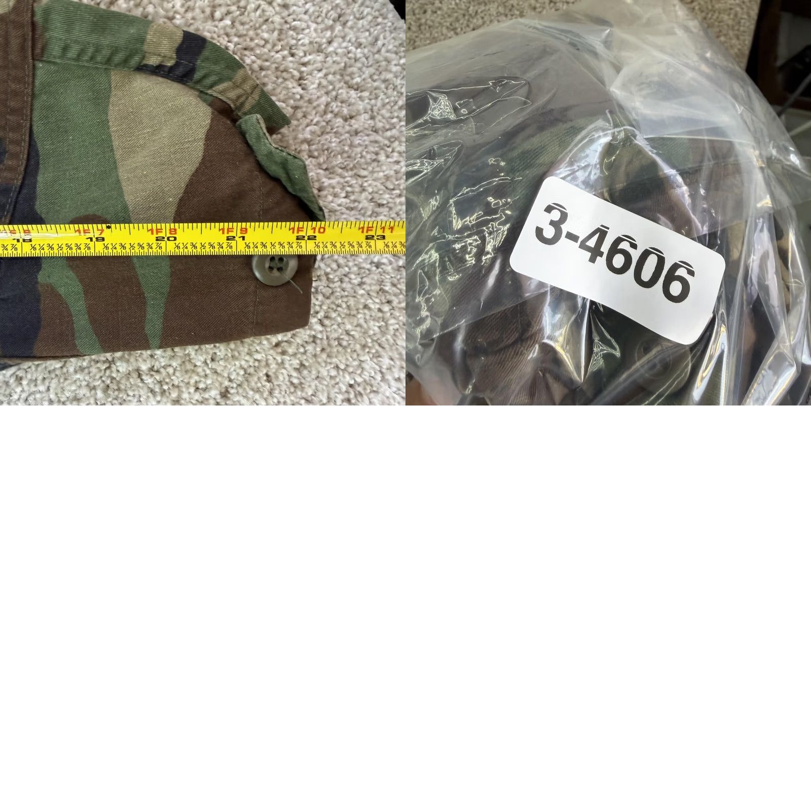 Vintage Camouflage Jacket Mens Medium Green Woodland Camo Military Field Button Pockets Size US M / EU 48-50 / 2 - 8 Thumbnail
