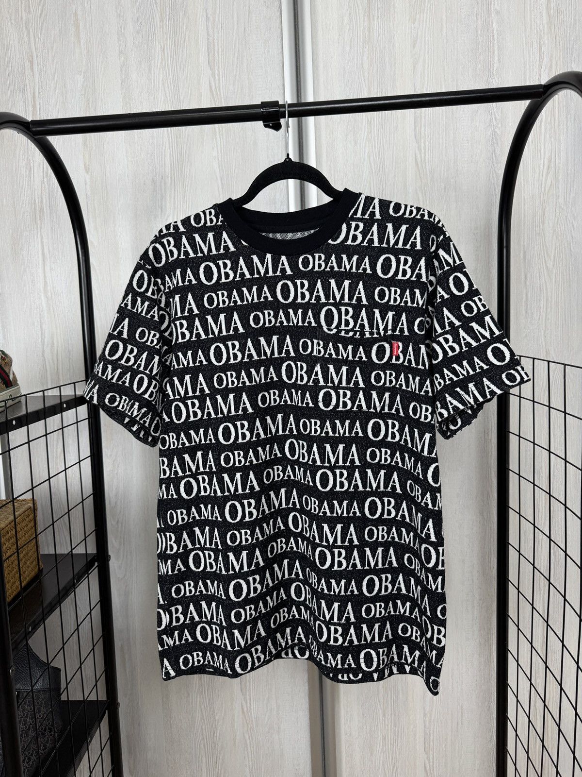 Supreme SUPREME Obama Jacquard S/S Short Sleeve Top T-shirt Black Size US M / EU 48-50 / 2 - 1 Thumbnail