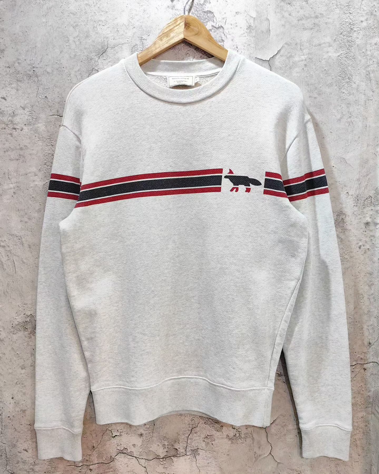 Maison Kitsune Maison Kitsune striped fox sweater Size US XS / EU 42 / 0 - 1 Thumbnail
