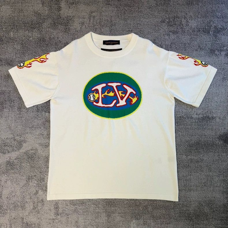 Louis Vuitton Louis Vuitton Flame Logo T-Shirt Size US L / EU 52-54 / 3 - 1 Thumbnail
