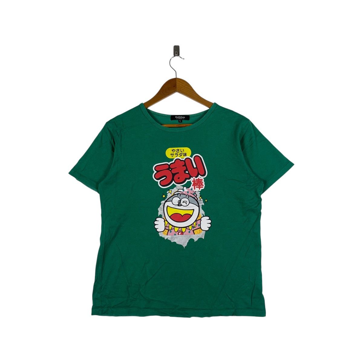 Vintage UMAIBO UMAEMON JAPAN Ads Promo Puffed Corn Snack Tee Shirt Size L / US 10 / IT 46 - 1 Thumbnail