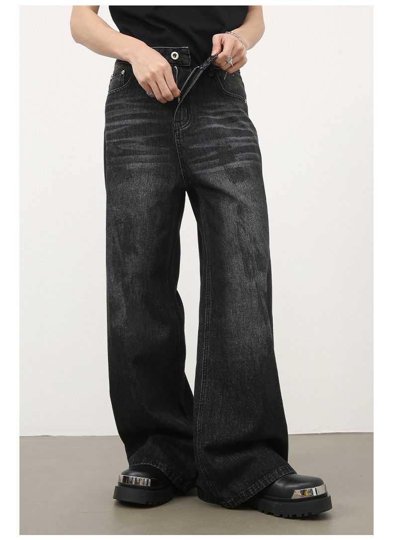 Vintage Retro men's street distressed loose straight wide-leg jeans Size US 32 / EU 48 - 1 Thumbnail
