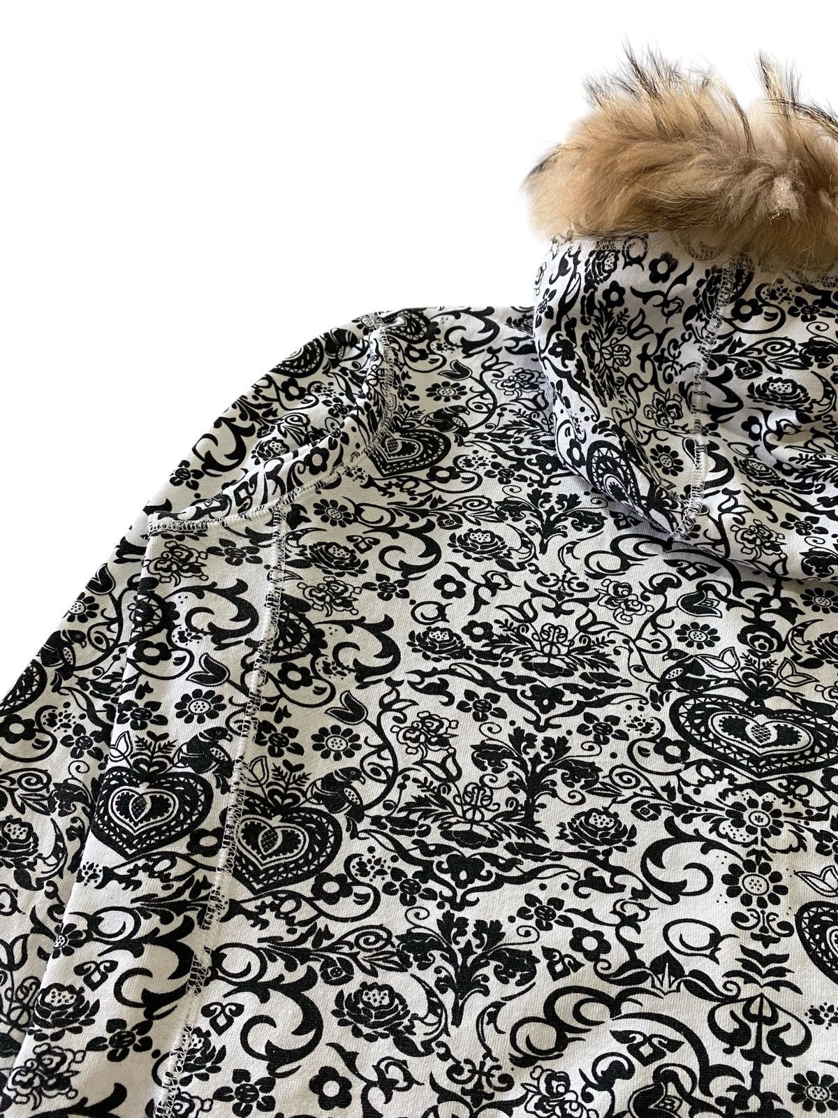 Japanese Brand Fur N.W.D Black White Paisley Full Zip Hoodie All Over Print Size L / US 10 / IT 46 - 9 Thumbnail