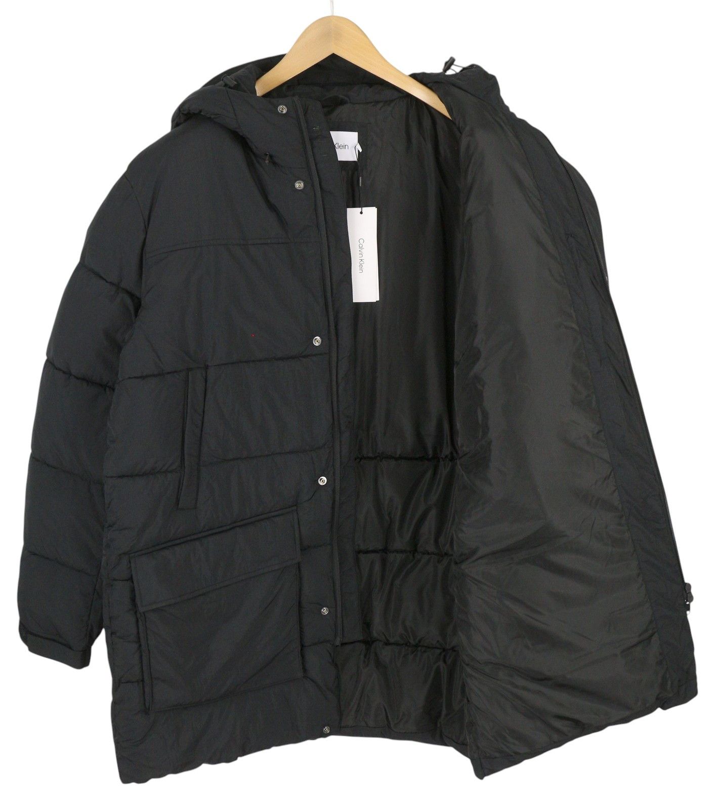Calvin Klein CRINKLE NYLON LONG LENGTH QUILT 2XL Black Jacket 86399 Size US XXL / EU 58 / 5 - 2 Thumbnail