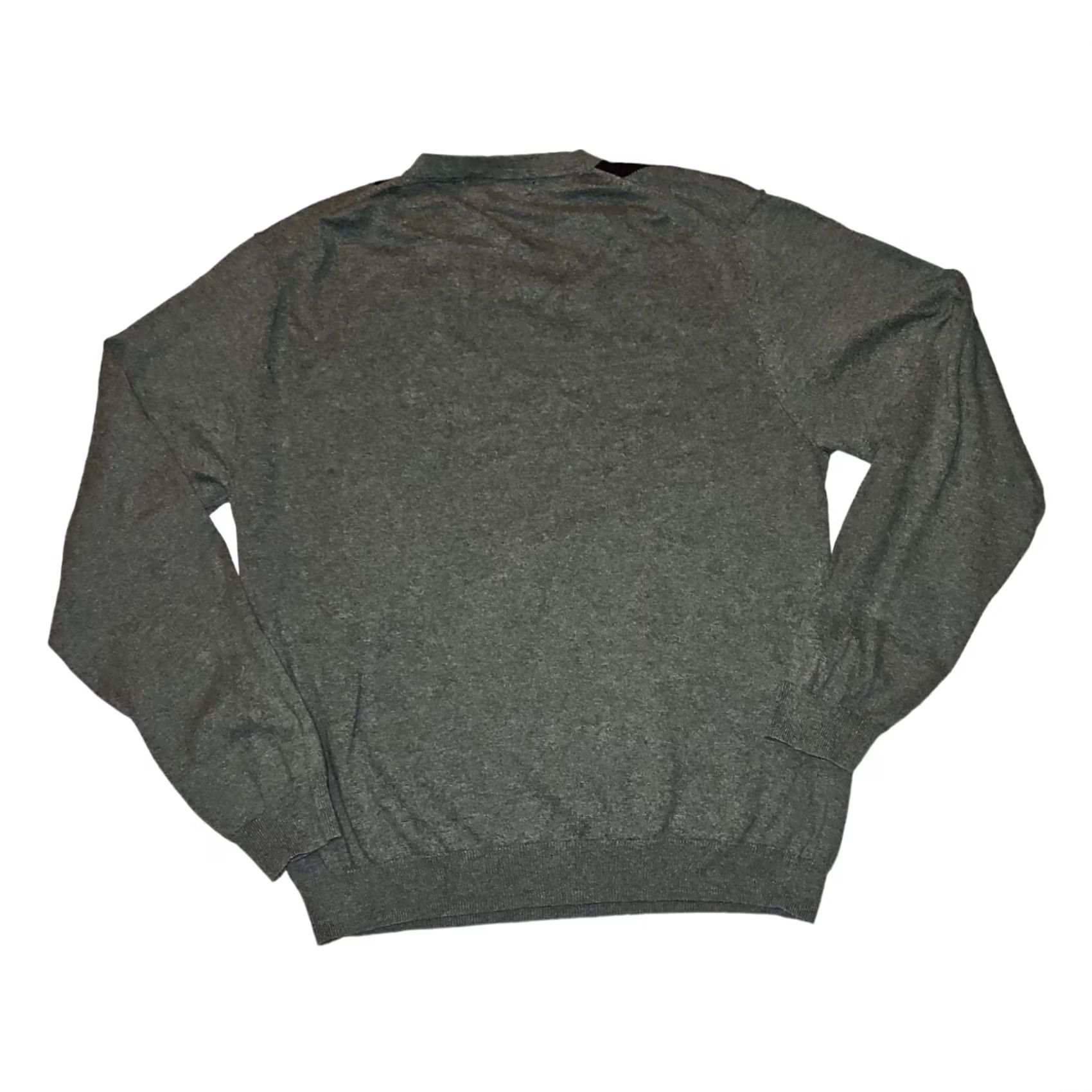 Vintage Sebastian Cooper Sweater Mens Large Gray V-Neck Cotton Cashmere Diamond Print Size US L / EU 52-54 / 3 - 6 Thumbnail