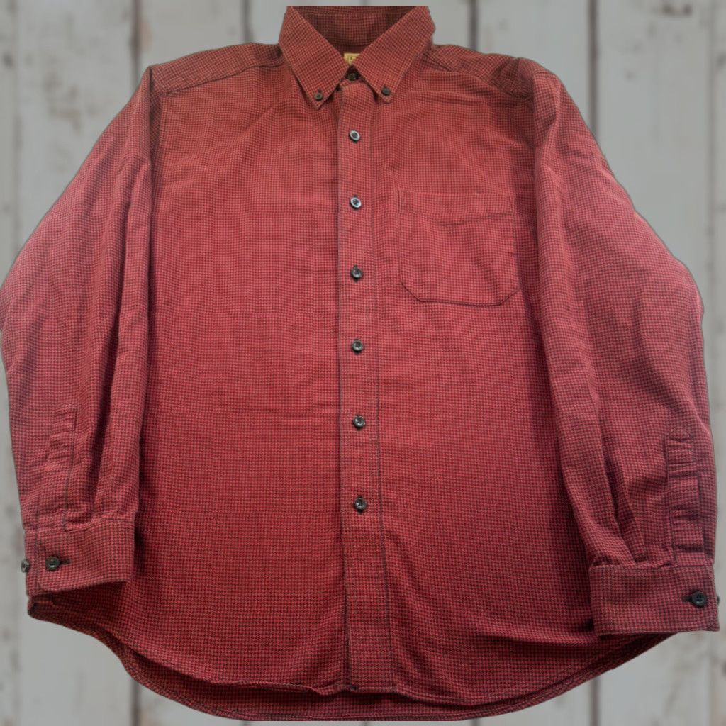 Vintage L.L. Bean Long Sleeve Button-Up Mens Large Red 1968 Geometric Pattern Cotton Shirt Size US L / EU 52-54 / 3 - 1 Thumbnail