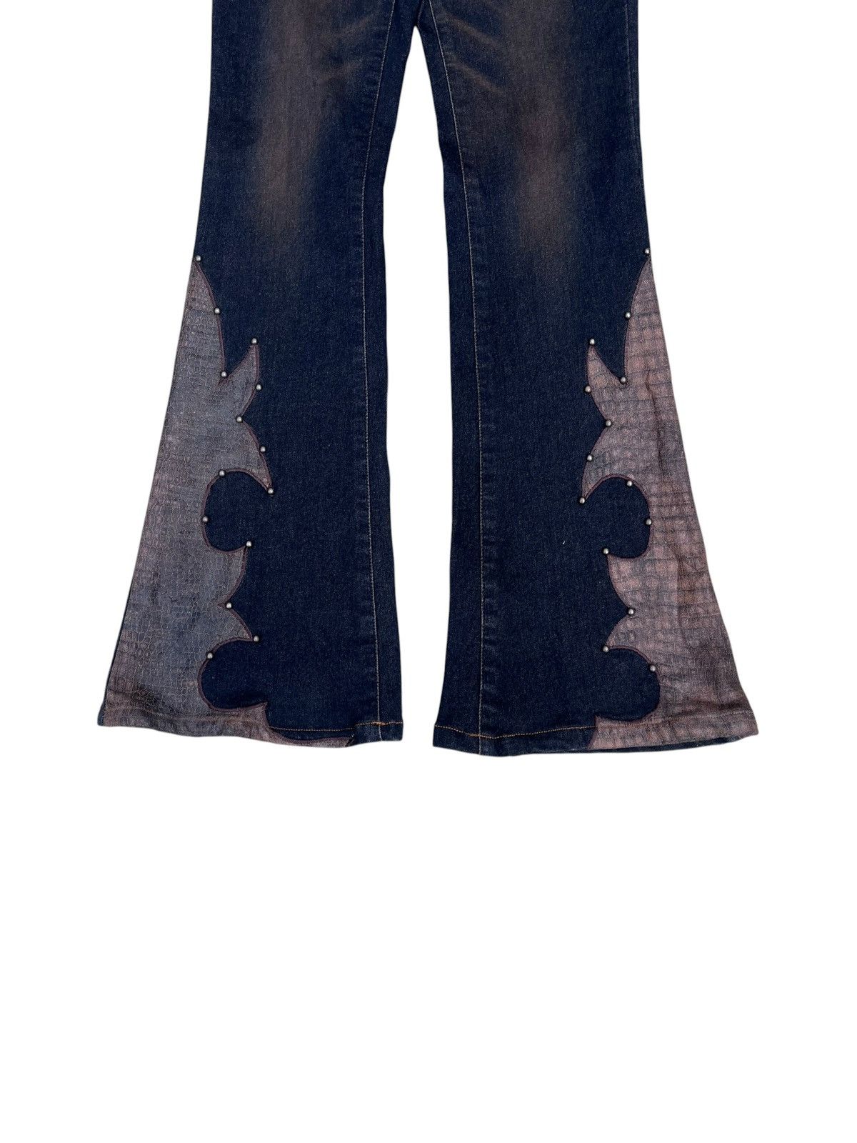 Japanese Brand Kesson Flare Denim Pants Size US 27 - 4 Thumbnail