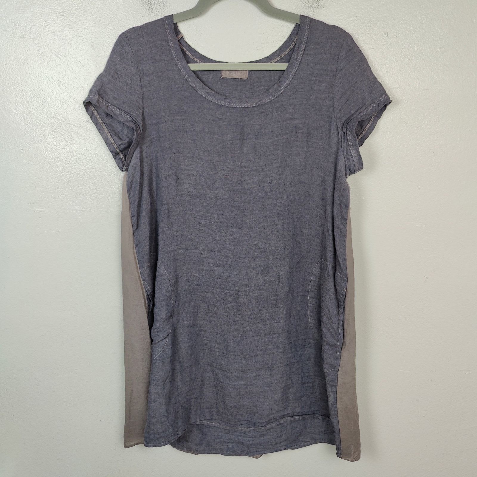 CP Shades CP Shades Linen Cotton Tunic Top Womens Small Gray Size S / US 4 / IT 40 - 1 Thumbnail