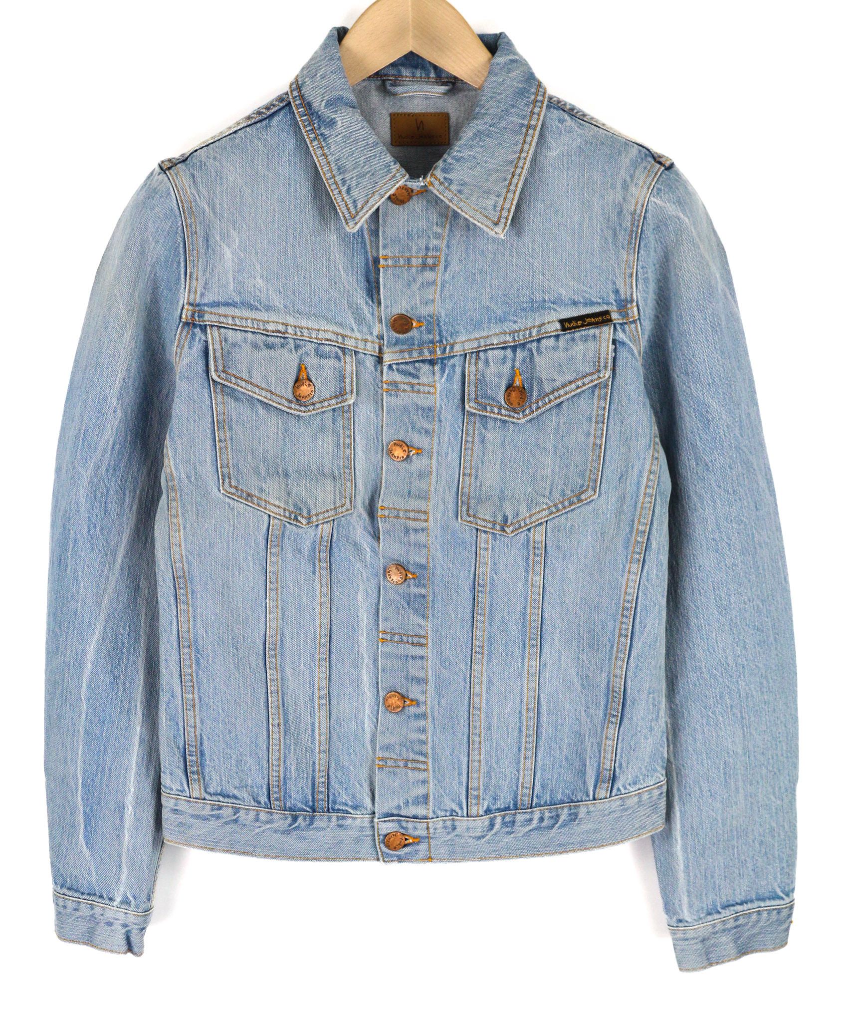 Nudie Jeans BILLY S Strumming Indigo Organic Cotton Blue Jacket 82449 Size US S / EU 44-46 / 1 - 1 Thumbnail