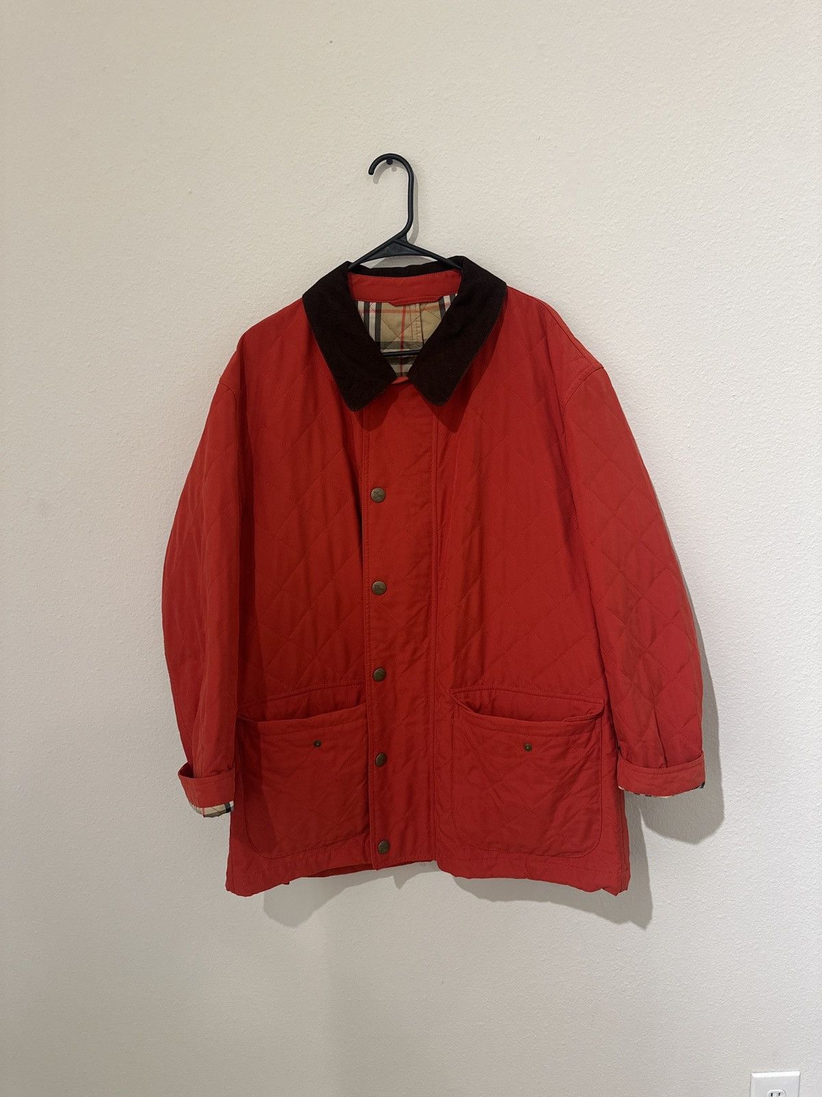 Burberry Burberry Luxury Vintage Quilted Light Jacket Size US XL / EU 56 / 4 - 4 Thumbnail