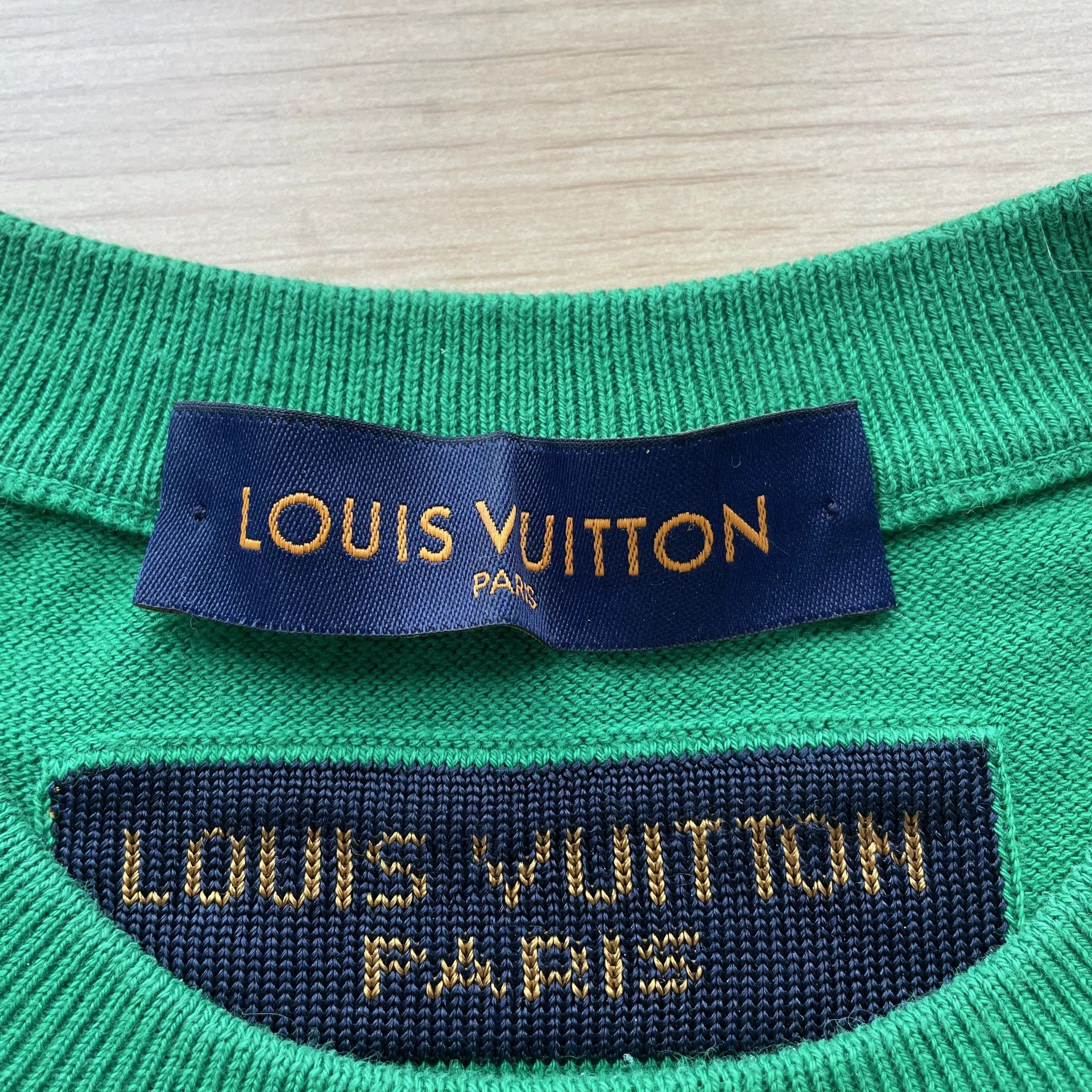 Louis Vuitton Louis Vuitton SS21 Green Knit T-Shirt M Size US M / EU 48-50 / 2 - 5 Thumbnail