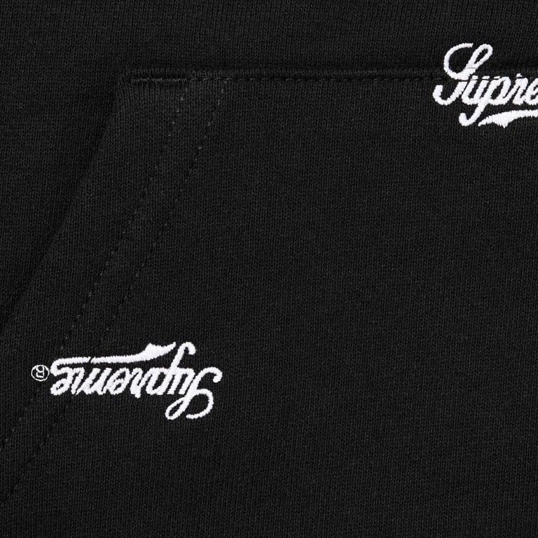 Supreme Supreme Repeat Script Zip Up Hooded Sweatshirt FW25 Black XL Size US XL / EU 56 / 4 - 2 Thumbnail