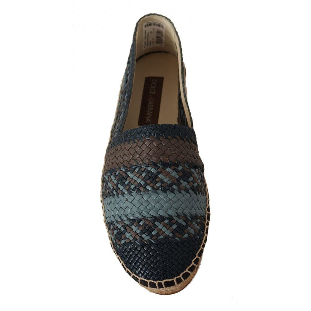 Dolce & Gabbana Dolce & Gabbana Elegant Woven Leather Espadrilles Size US 7 / EU 40 - 4 Thumbnail
