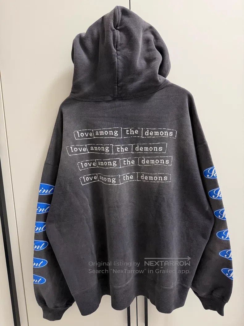 Saint Michael Saint Michael Bullet screen slogan pattern hoodie Size US XL / EU 56 / 4 - 3 Thumbnail