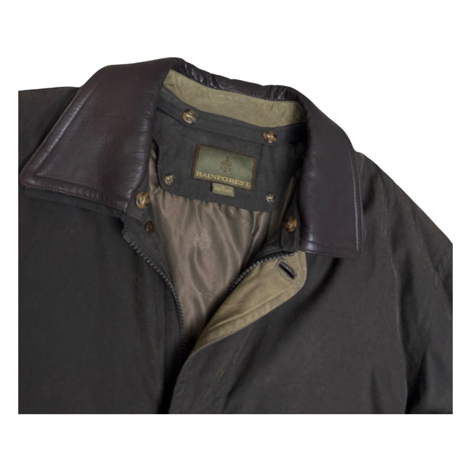 Rainforest RAINFOREST Leather Trim Vintage Luxury Trench Coat Large Size US L / EU 52-54 / 3 - 3 Thumbnail