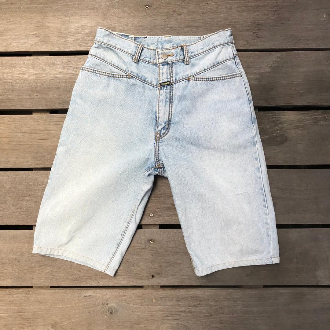 Edwin Edwin Denim Jorts Light Wash Y2K Wide Shorts Japan Size 27" / US 4 / IT 40 - 1 Thumbnail