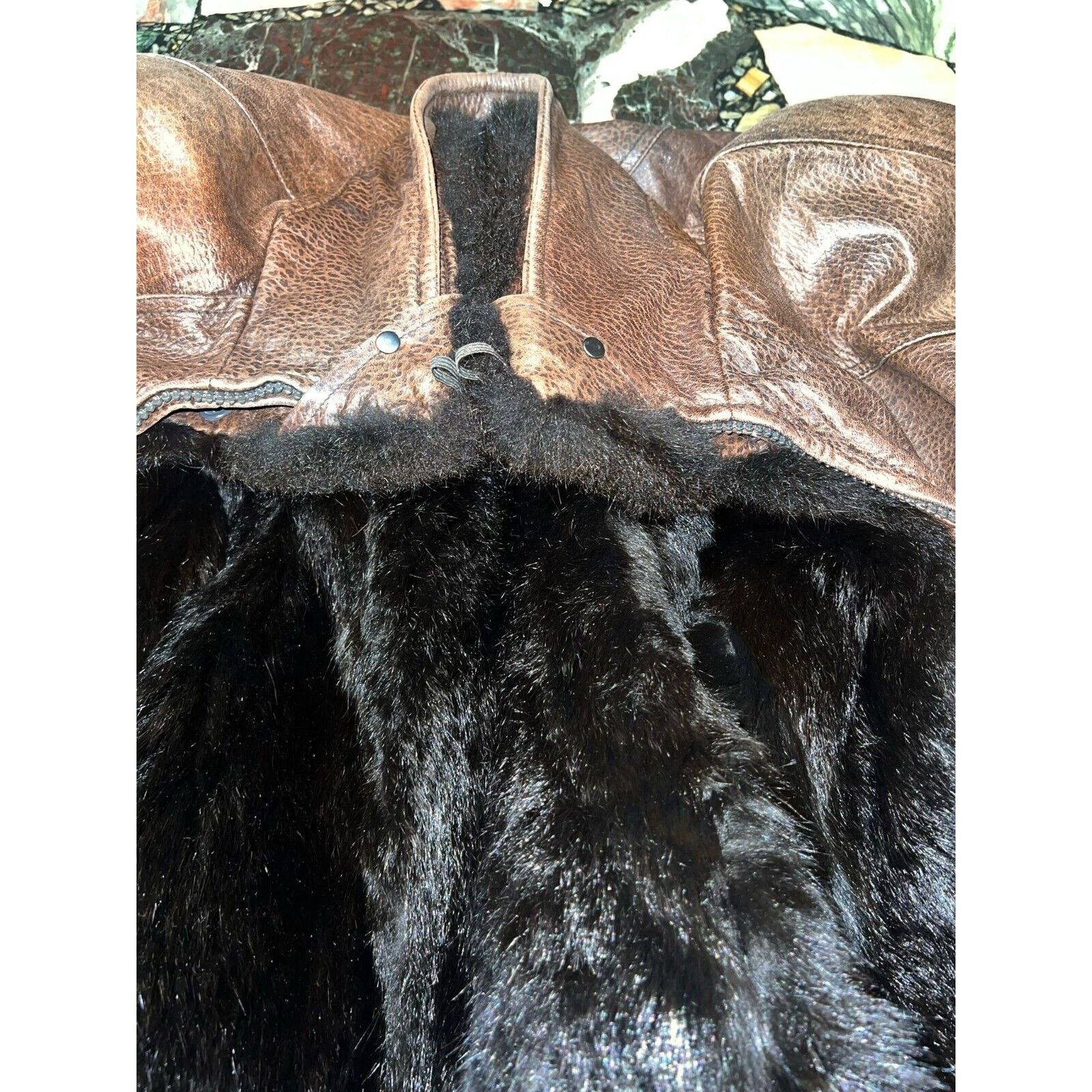 Other Andrew Maro Leather Bomber Jacket Removable Opposum Lining Size US M / EU 48-50 / 2 - 6 Thumbnail