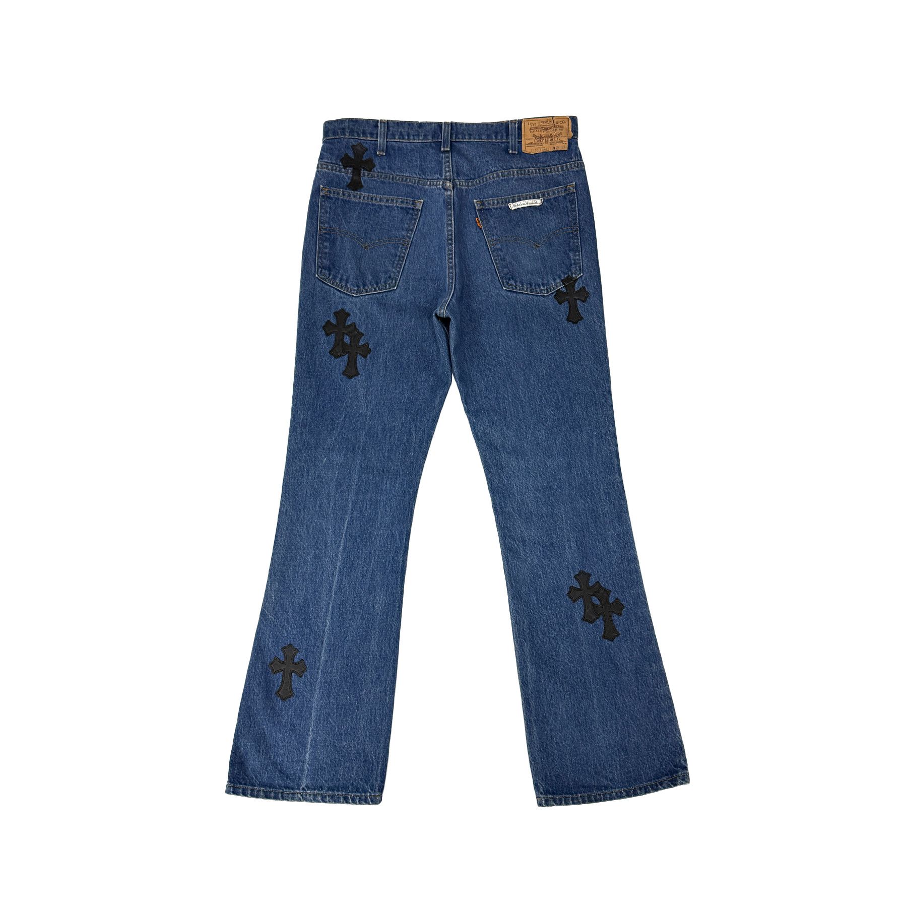 Chrome Hearts Chrome Hearts Levi's 517 Black Cross Patch Denim Jeans Size 24" / US 00 / IT 34 - 2 Thumbnail