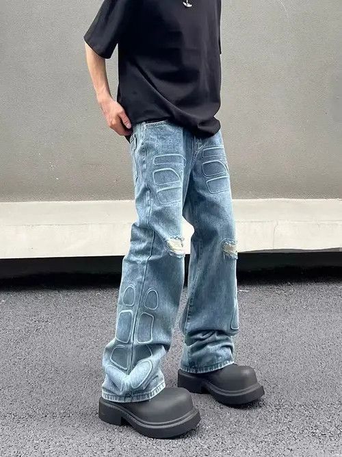 VIBE Distressed Wide Leg Jeans Size US 29 - 4 Thumbnail