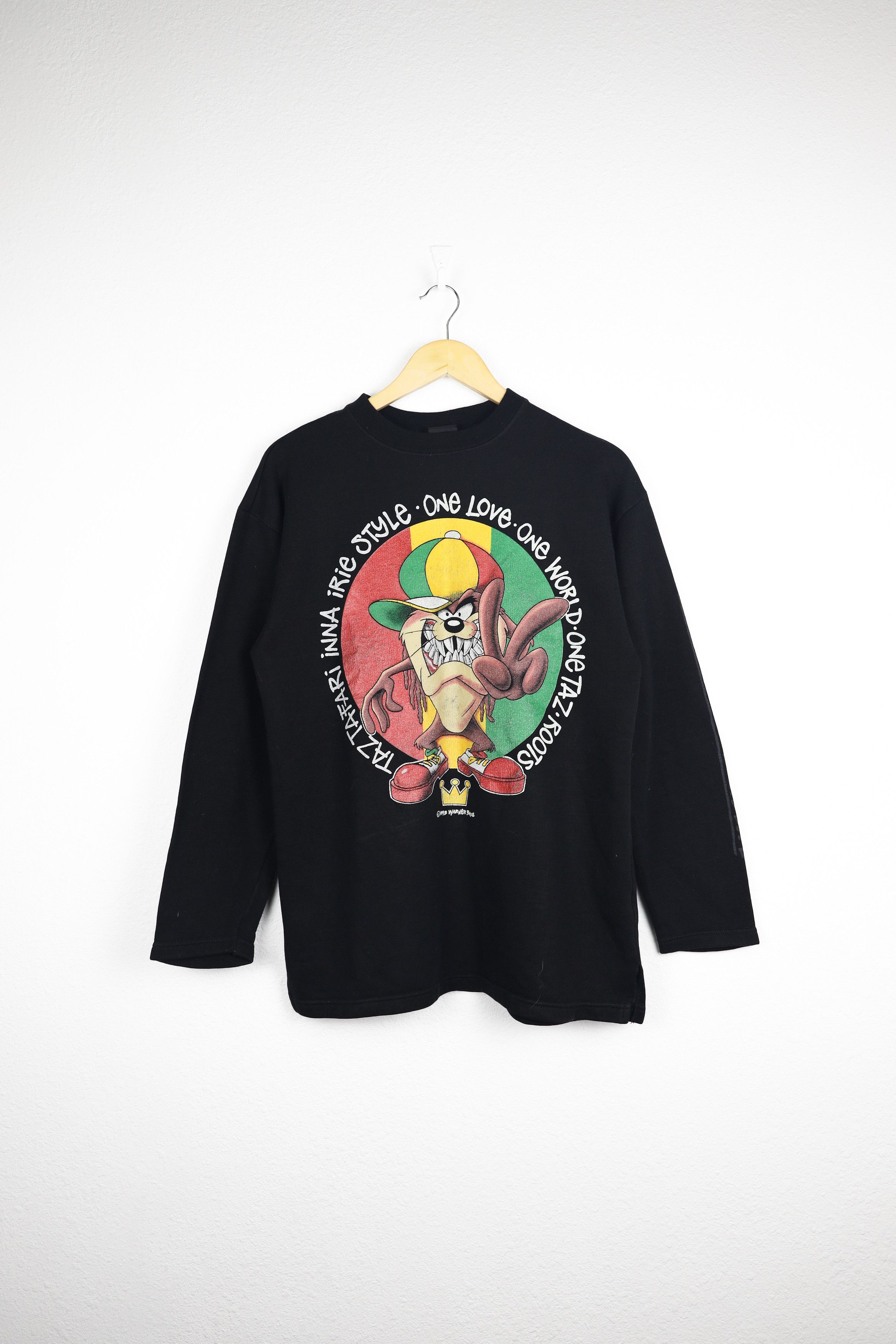 Bob Marley Vintage 1993 Warner Bros Tasmanian Devil Graphic LS T-shirt Size US M / EU 48-50 / 2 - 1 Thumbnail