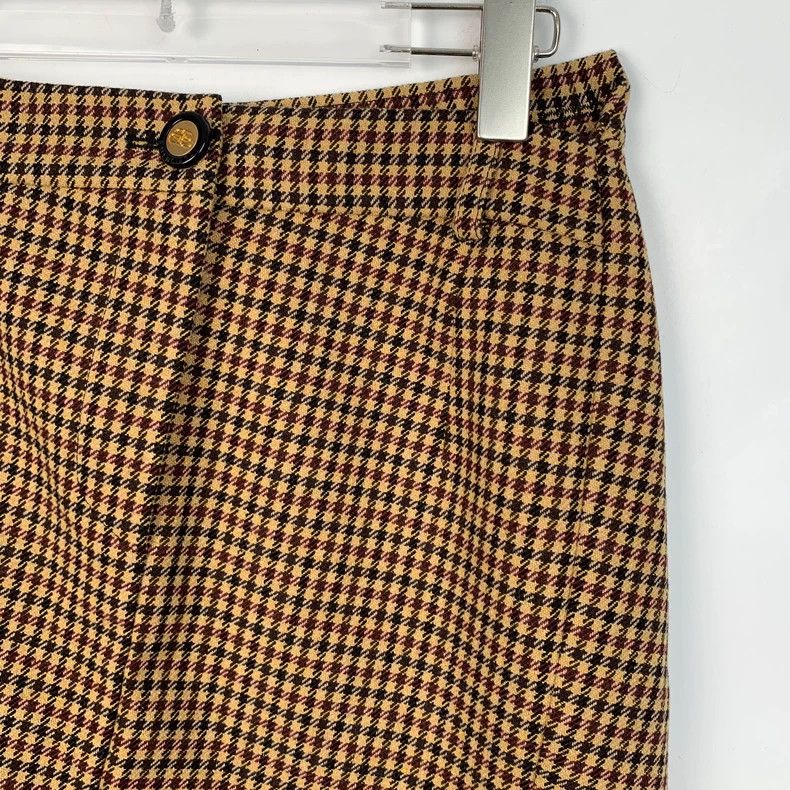 Balenciaga Balenciaga Brown wool plaid irregular culottes Size 24" / US 00 / IT 34 - 3 Thumbnail