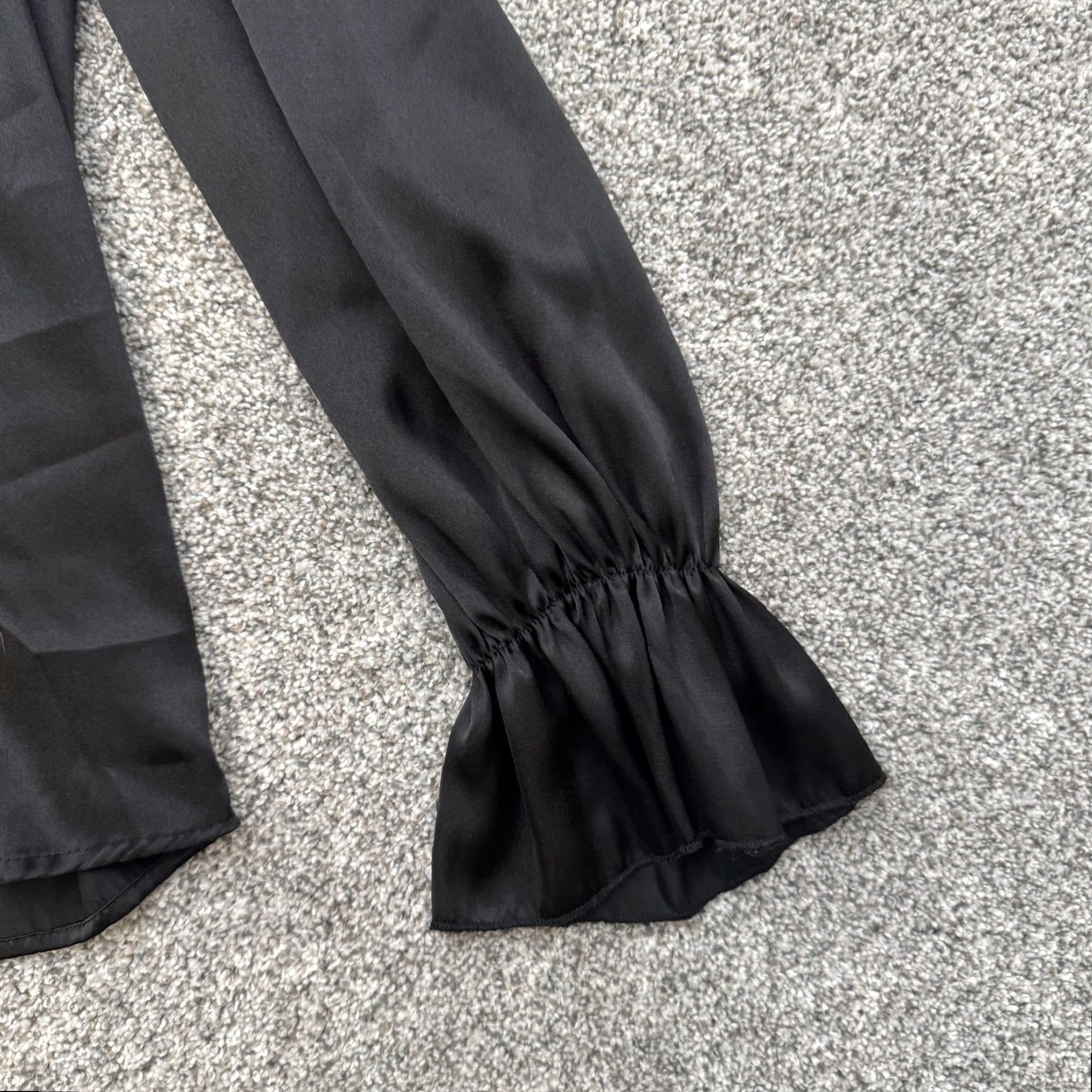 Vintage Satin Blouse XL Retro Y2K Romantic Goth Mod Wife Eveningwear Coquette Glam Chic Size XL / US 12-14 / IT 48-50 - 2 Thumbnail