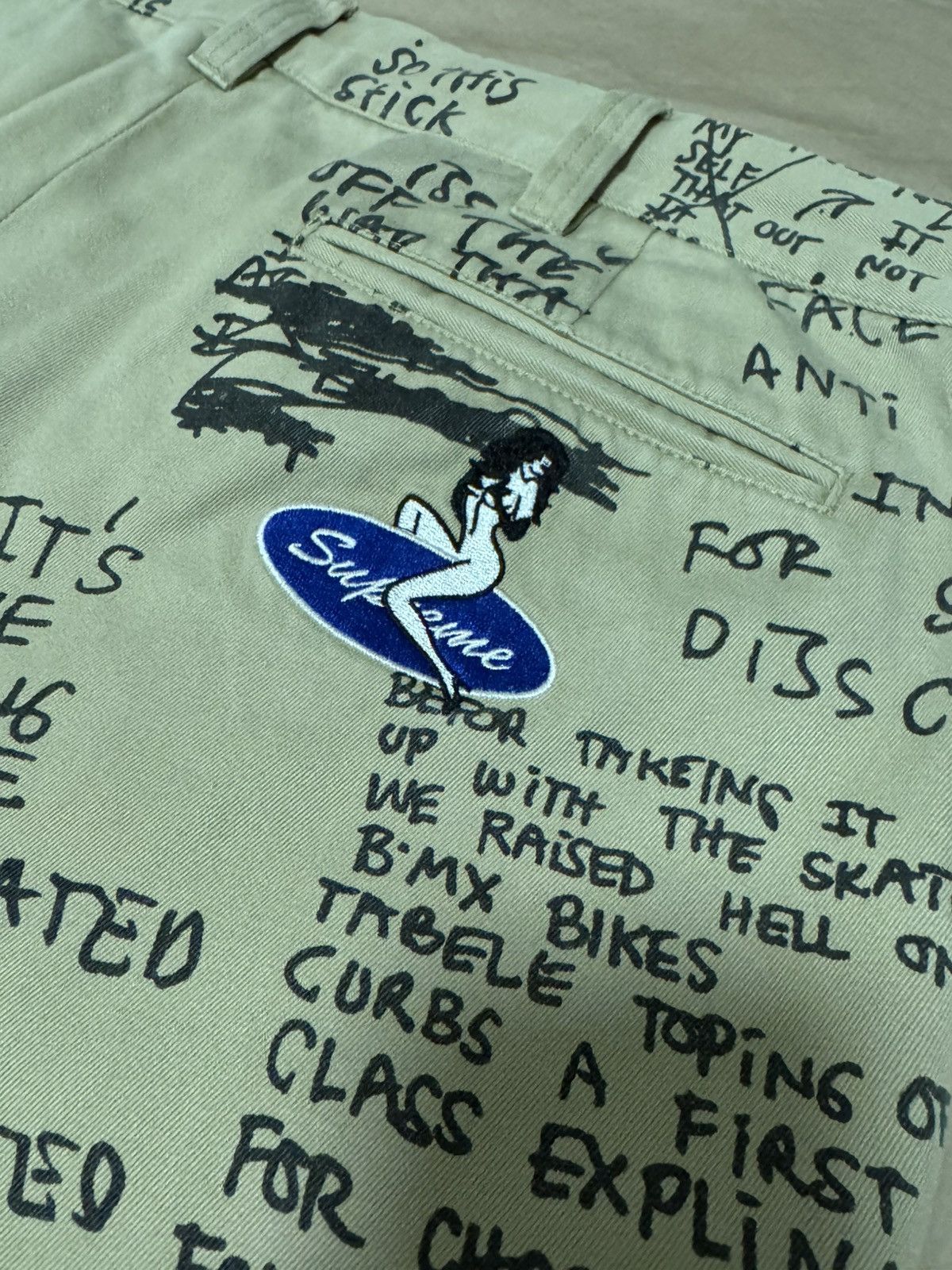 Supreme Supreme Gonz Poems Chino Pant "Khaki" Size US 32 / EU 48 - 3 Thumbnail