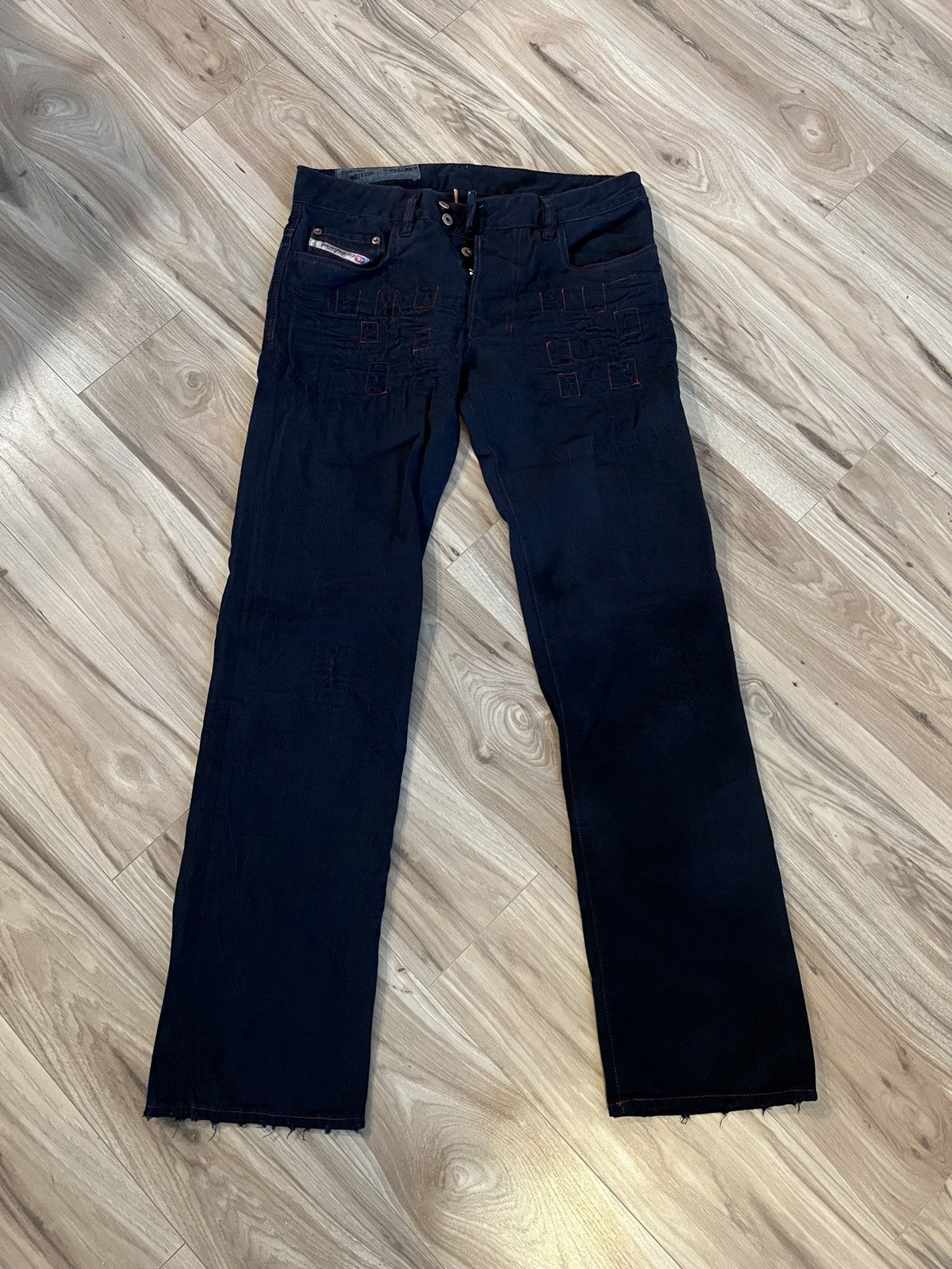 Diesel Diesel Denim Gallery Denim Jeans 132/300 Dyed Black Size US 31 - 1 Thumbnail