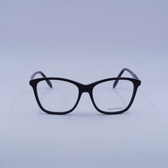 Alexander McQueen Alexander McQueen AM0191O 001 Eyeglasses Shiny Black 54mm Size ONE SIZE - 2 Thumbnail
