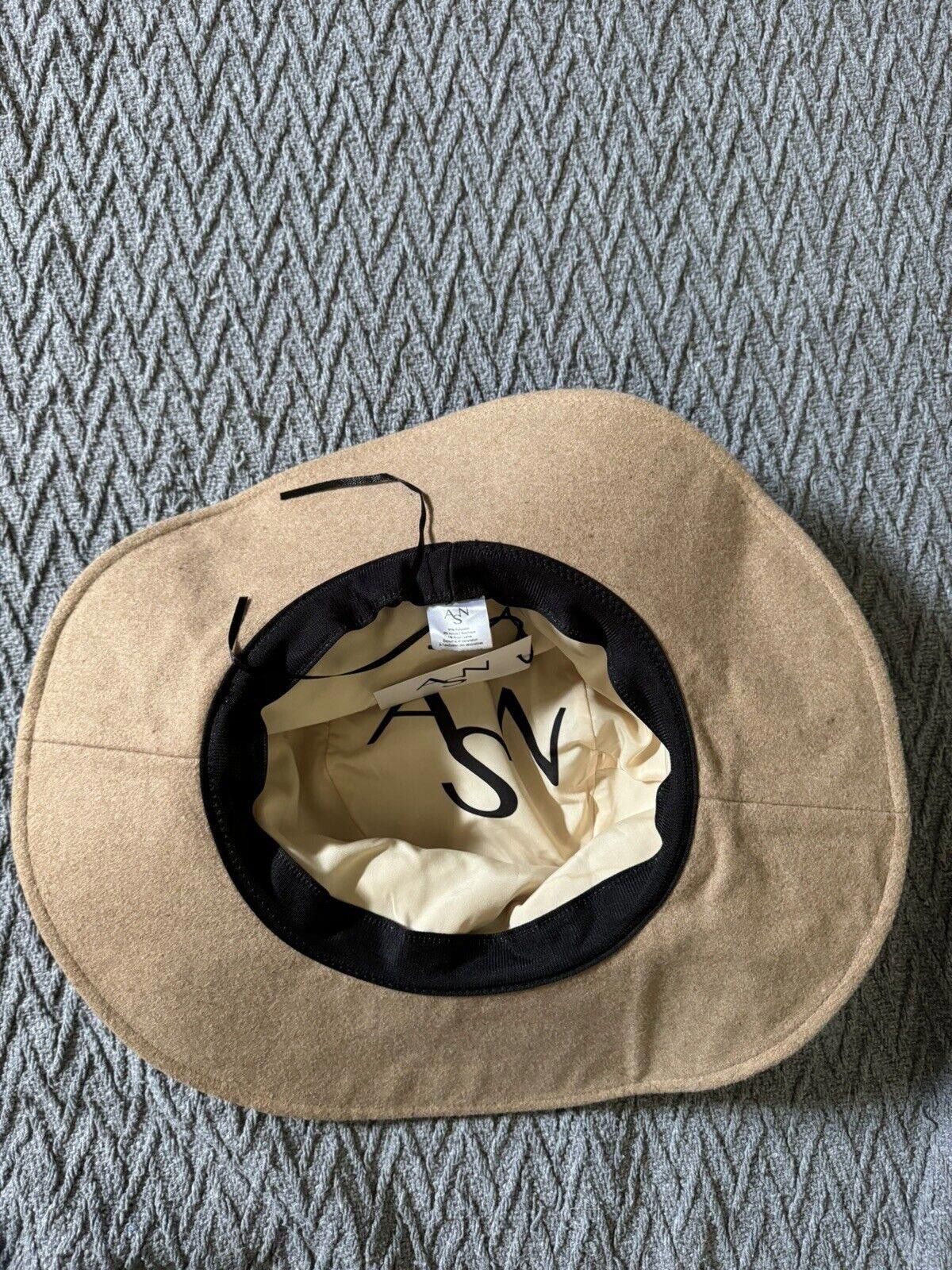 Designer New ASN The Harper Floppy Felt Hat Brown Wool Blend Lined Size ONE SIZE - 2 Thumbnail