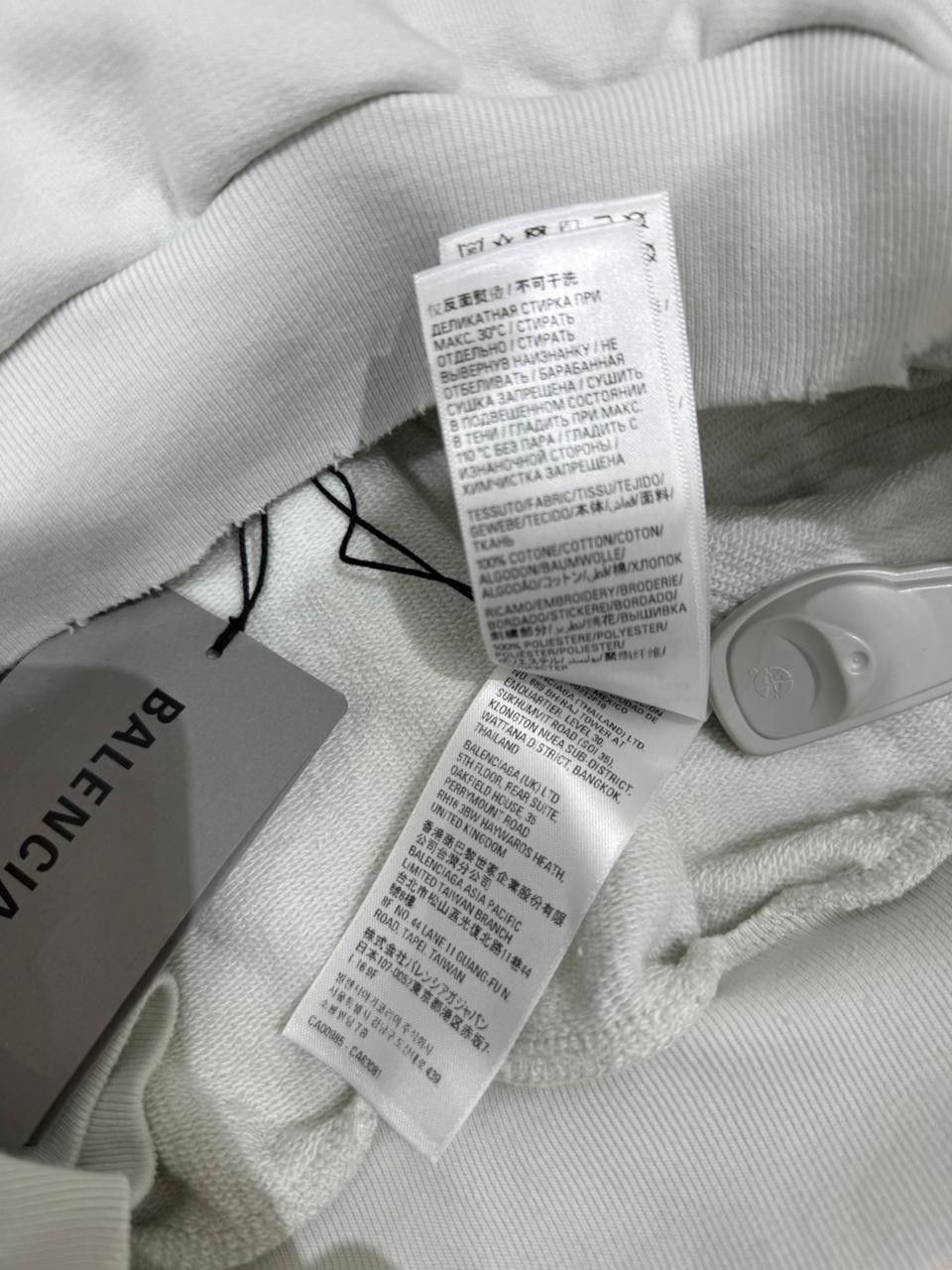 Balenciaga CC28 Distressed Hoodie in White Size US M / EU 48-50 / 2 - 6 Thumbnail