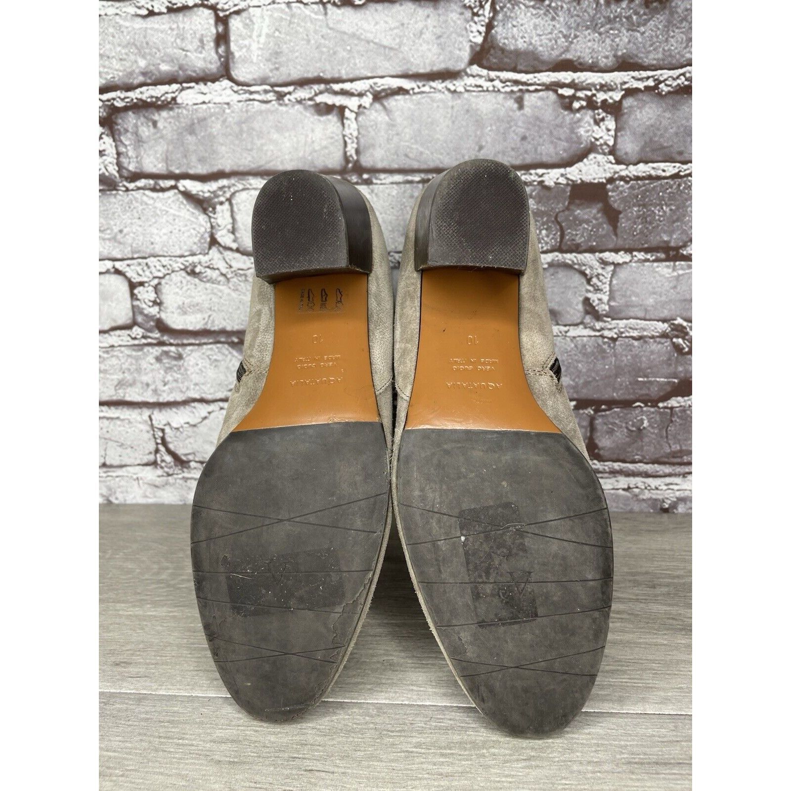 Aquatalia Aquatalia Taupe Suede Leather Side Zip Heel Ankle Booties Wo Size US 10 / IT 40 - 17 Thumbnail