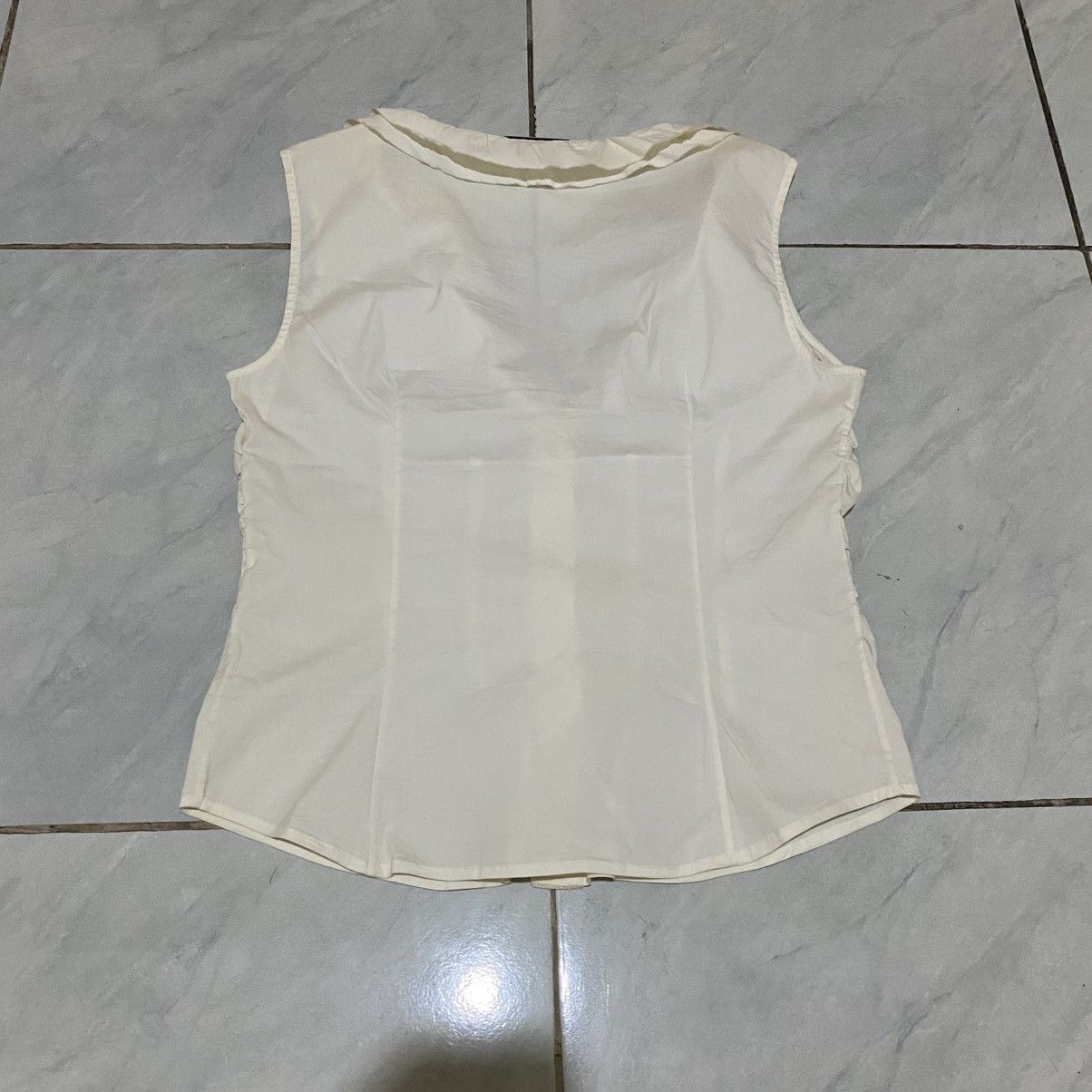 Prada 2000s Prada Ruffled Pleated Tank Top Size M / US 6-8 / IT 42-44 - 5 Thumbnail