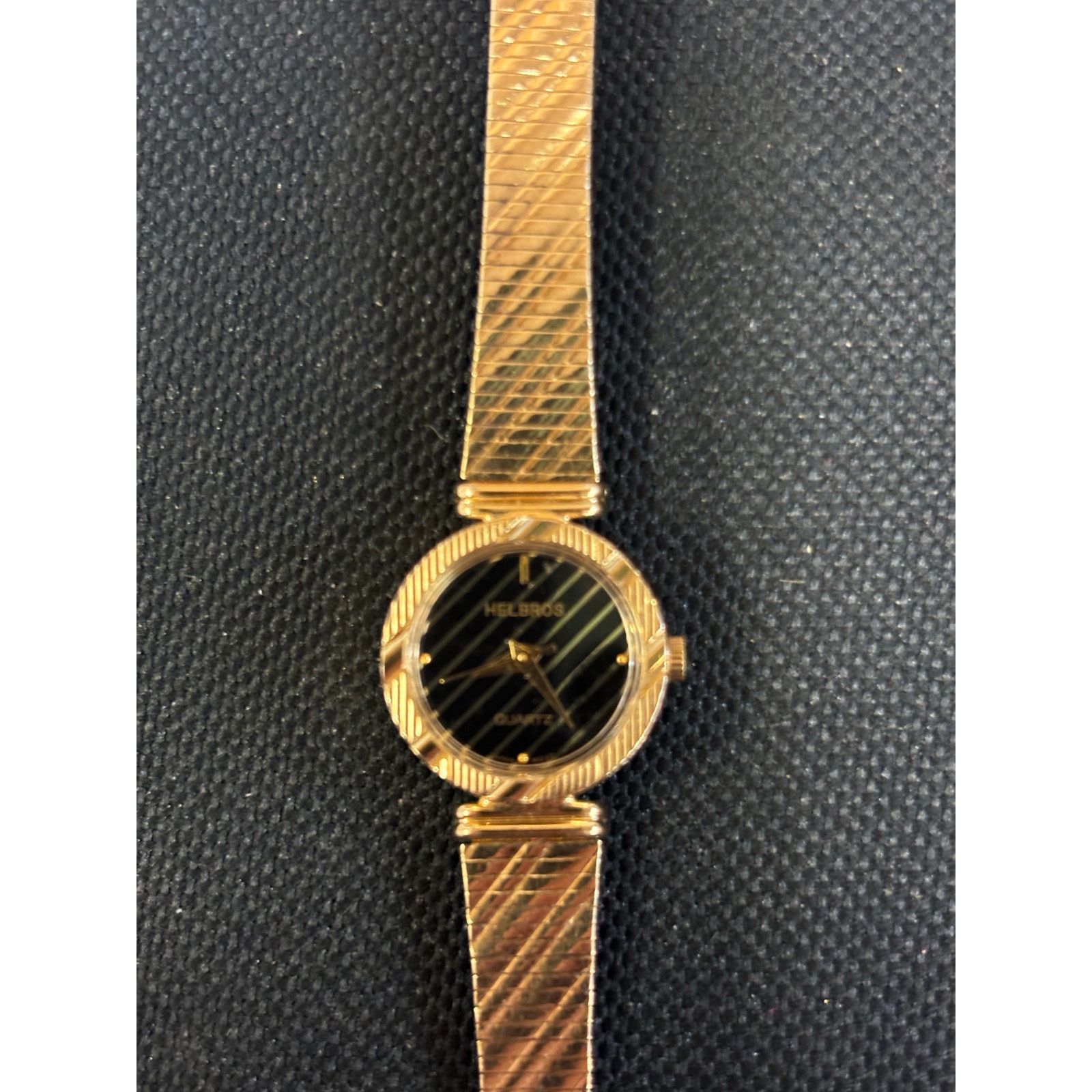Seiko Rare Helbros Gold Tone Women’s Watch! New Battery! Size ONE SIZE - 2 Thumbnail