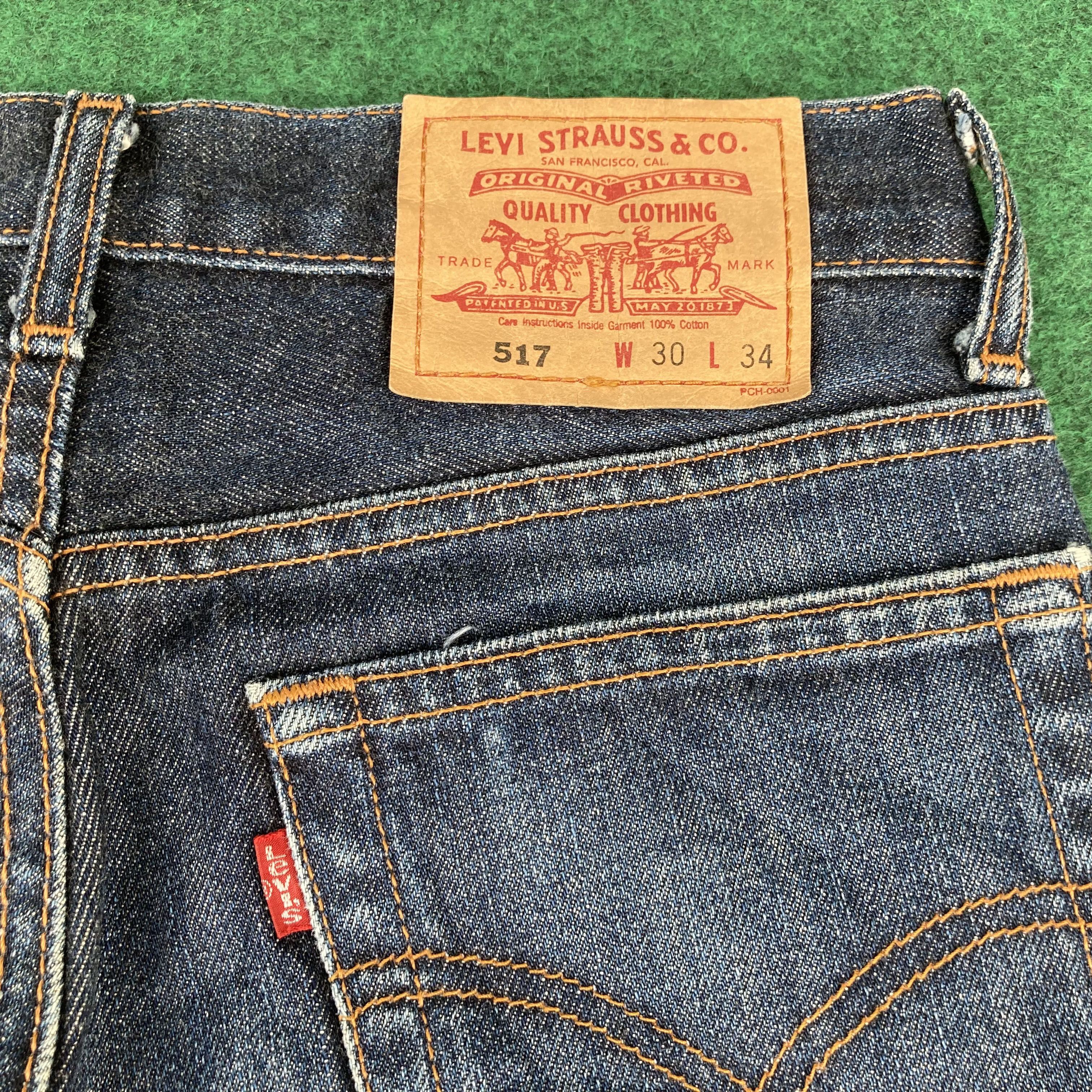 Levi's × Vintage Vtg Levis 517 Ripped Distressed Denim Bootcut Jeans Size US 28 / EU 44 - 9 Thumbnail