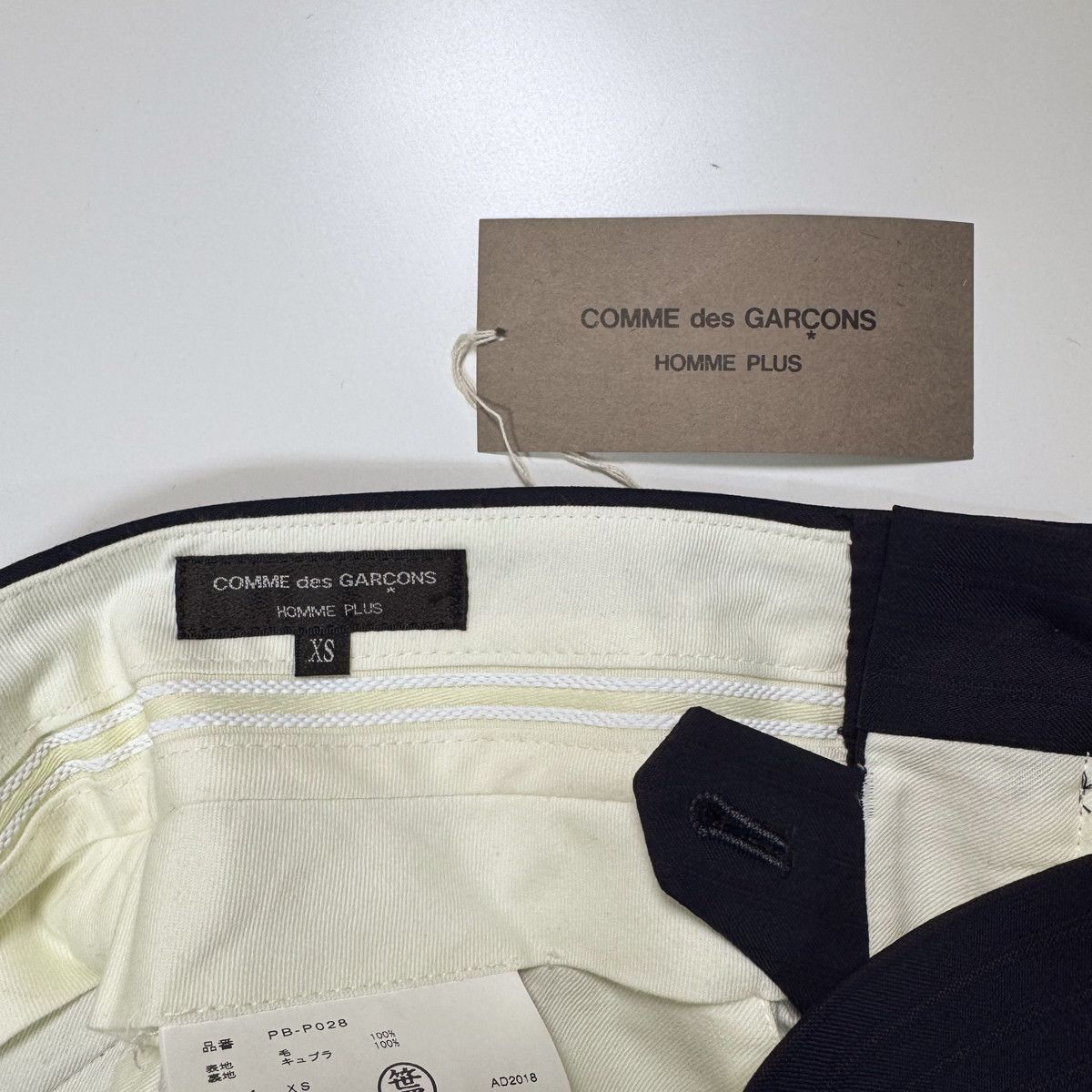 Comme des Garcons Homme Plus COMME DES GARCONS HOMME PLUS WOOL TACK TAPERED SLACKS Size US 27 - 4 Thumbnail