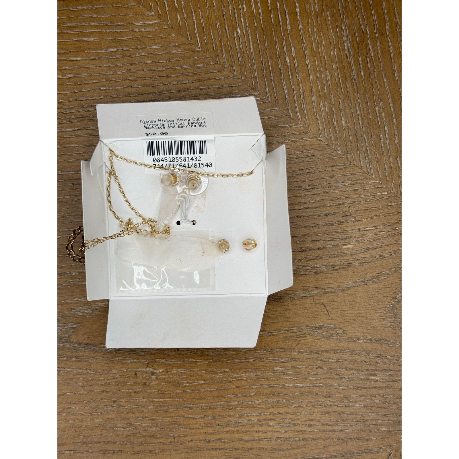 Disney Disney Mickey Mouse Necklace & Earrings Set Gold Tone Cubic Size ONE SIZE - 2 Thumbnail