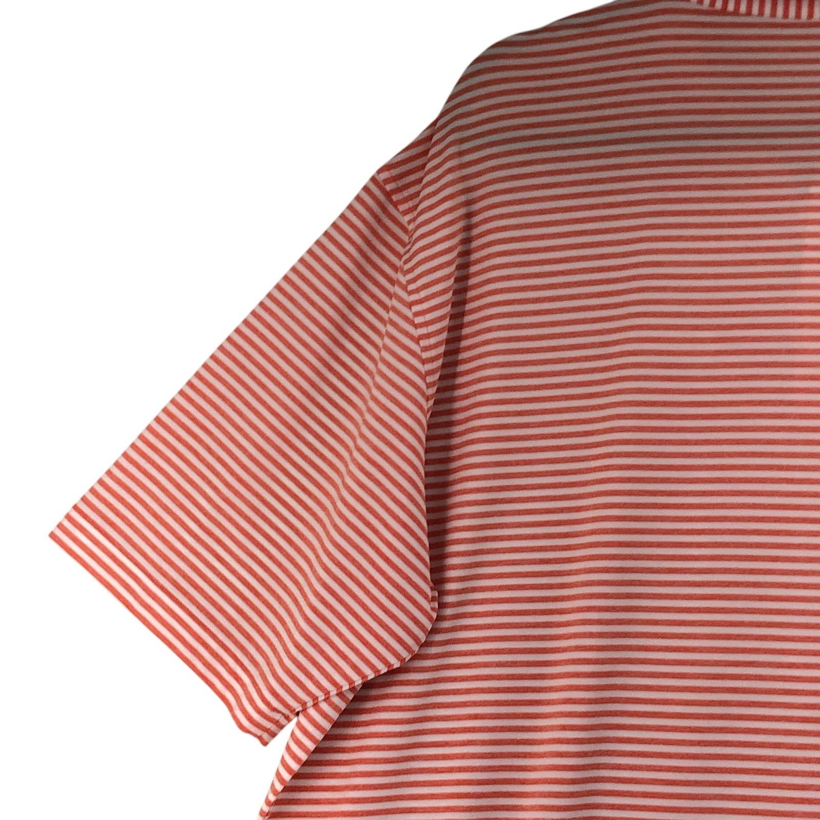 Peter Millar Peter Millar Size XXL Polo Shirt Striped Orange Hualalai Size US XXL / EU 58 / 5 - 13 Thumbnail