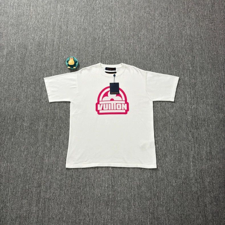 Louis Vuitton Louis Vuitton SS23 White Print Logo Knit Short Sleeve 2503- Size US L / EU 52-54 / 3 - 1 Thumbnail