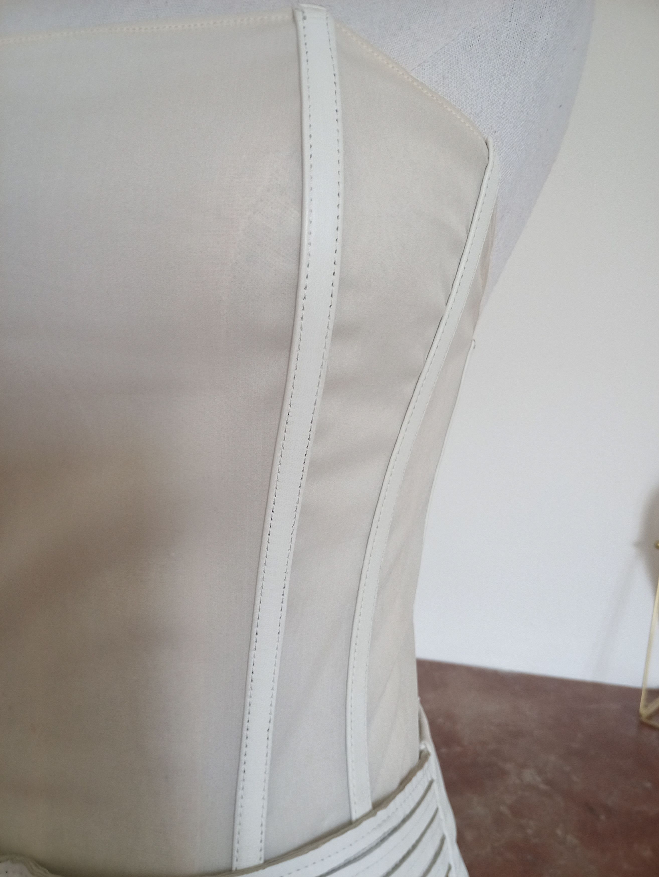 Japanese Brand × Jitrois Jean-Claude Jitrois leather and silk suit skirt bustier Size XS / US 0-2 / IT 36-38 - 4 Thumbnail
