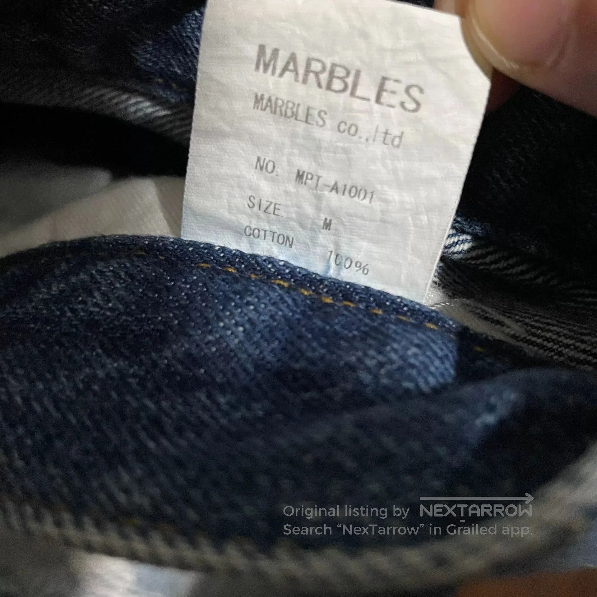 Marblesoda MARBLES Japan Patched Distressed Denim Jeans. Size US 26 / EU 42 - 4 Thumbnail