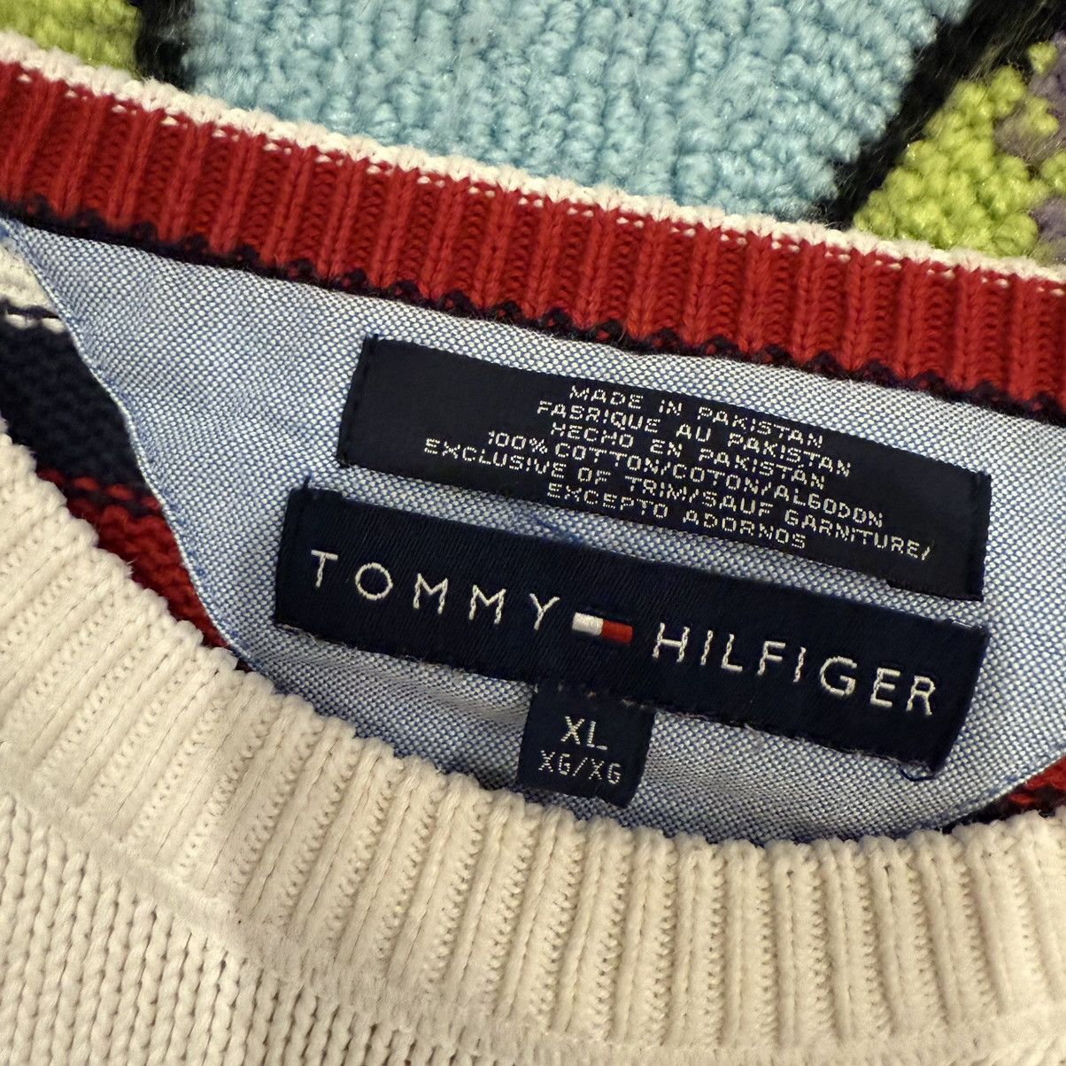 Tommy Hilfiger TOMMY HILFIGER STRIPED KNIT SWEATER Size US XL / EU 56 / 4 - 2 Thumbnail