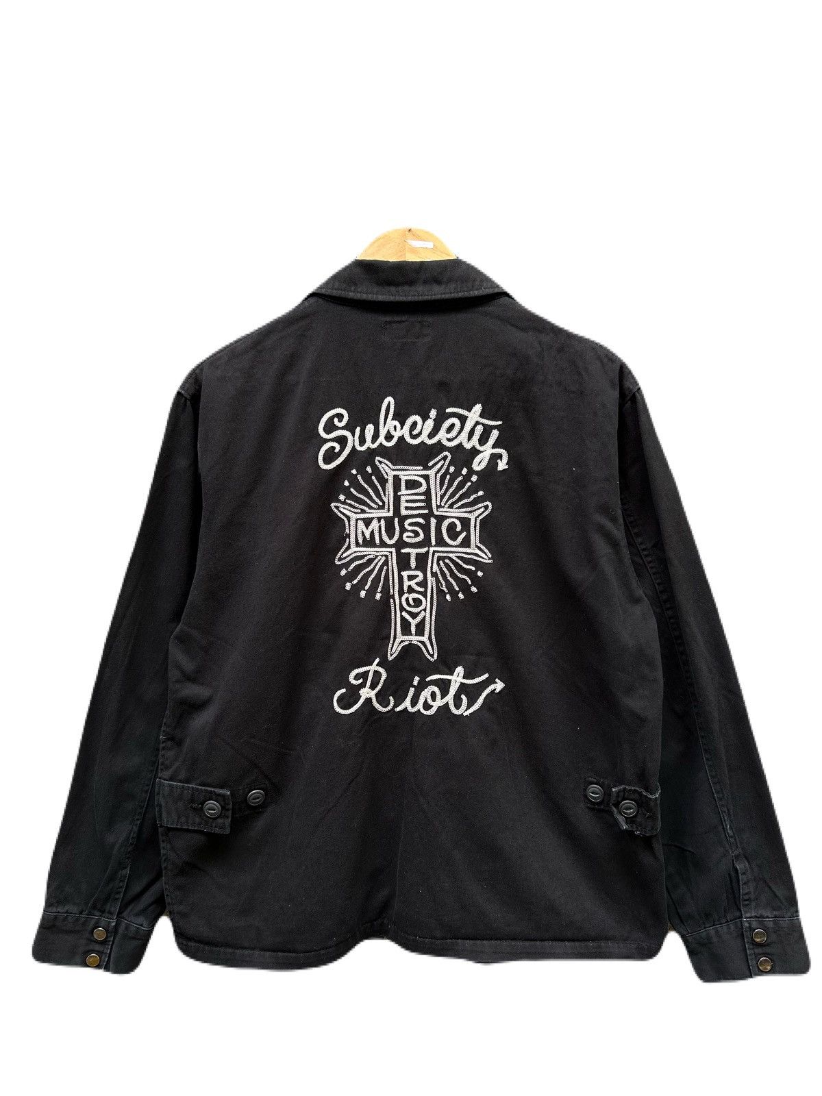 Japanese Brand Riot Society Streetwear Subciety japan zipper designer jacket Grailed