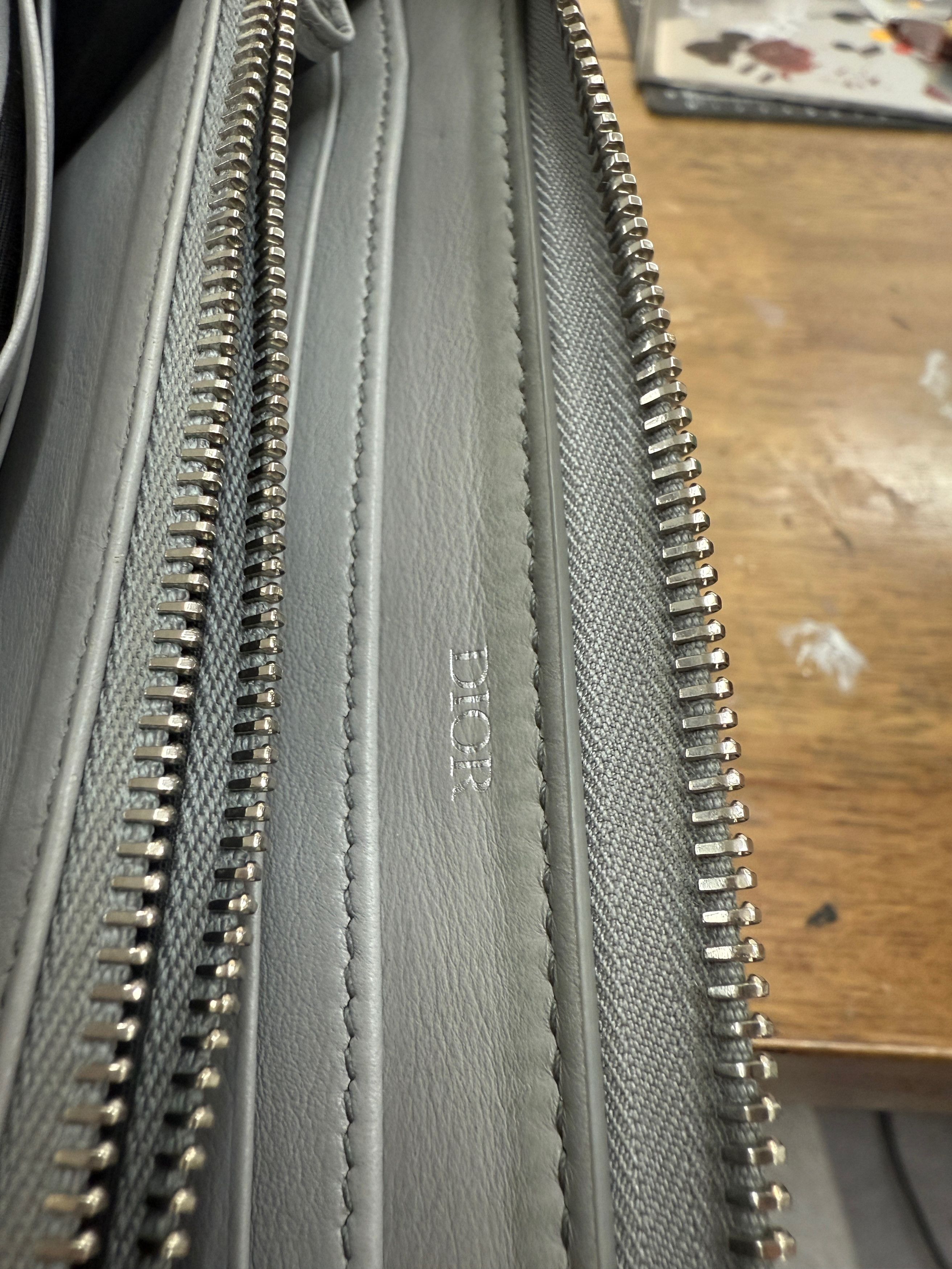 Dior Dior Grey Oblique Galaxy Leather Zipped Long Wallet Size ONE SIZE - 3 Thumbnail