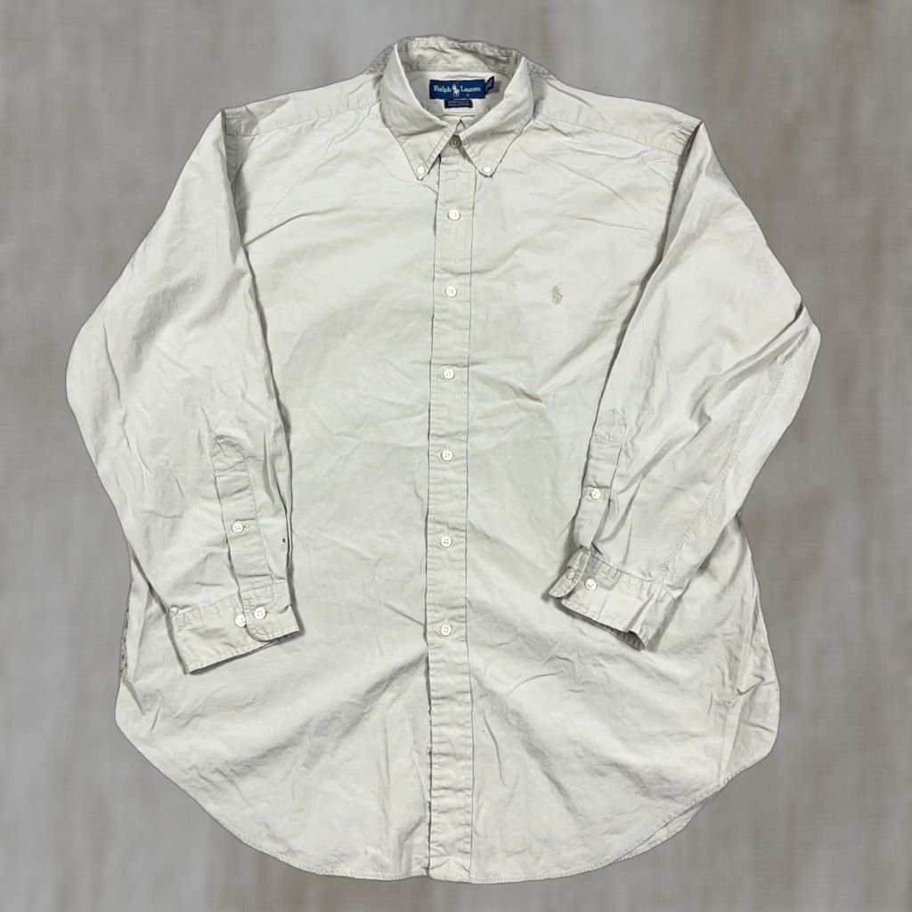 Ralph Lauren Ralph Lauren Shirt Men Large 16.5 32/33 Tan Button Up Yarmouth Poplin Dress L Beige Cotton Check Long Sleeve Modern Mens Size 42R - 1 Thumbnail