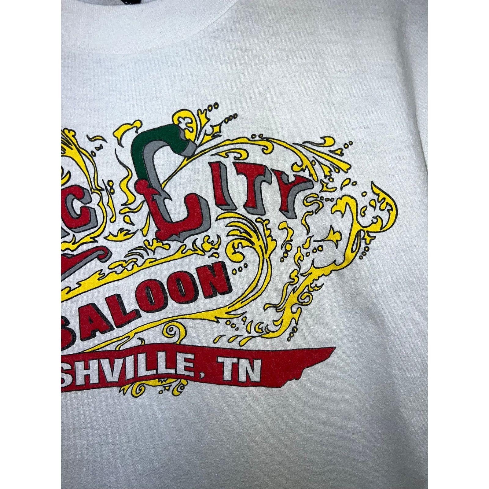 Fruit Of The Loom Vintage Music City Shirt Saloon Nashville TN Tee 90s 1994 XL Size US XL / EU 56 / 4 - 3 Thumbnail