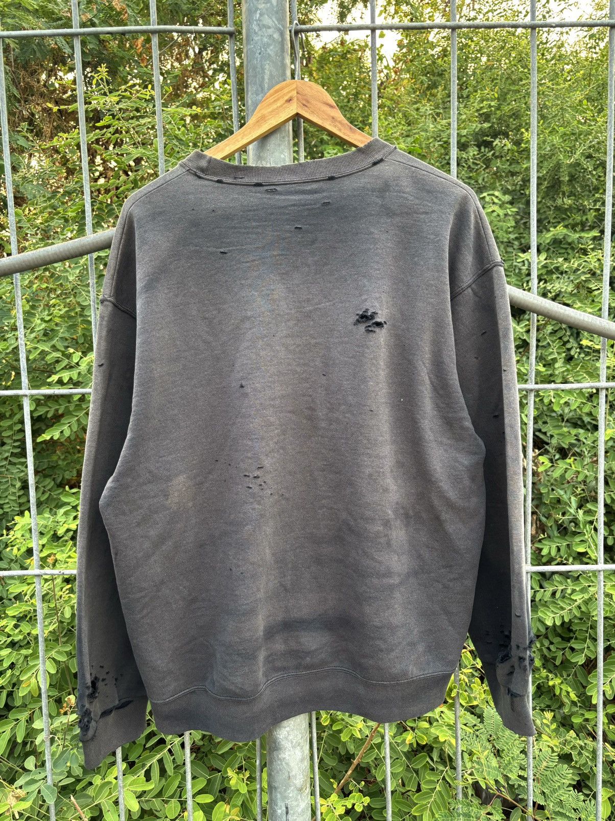 Vintage Thrashed Distressed Sweatshirt Faded Blacl ERD Grunge Size US L / EU 52-54 / 3 - 16 Thumbnail